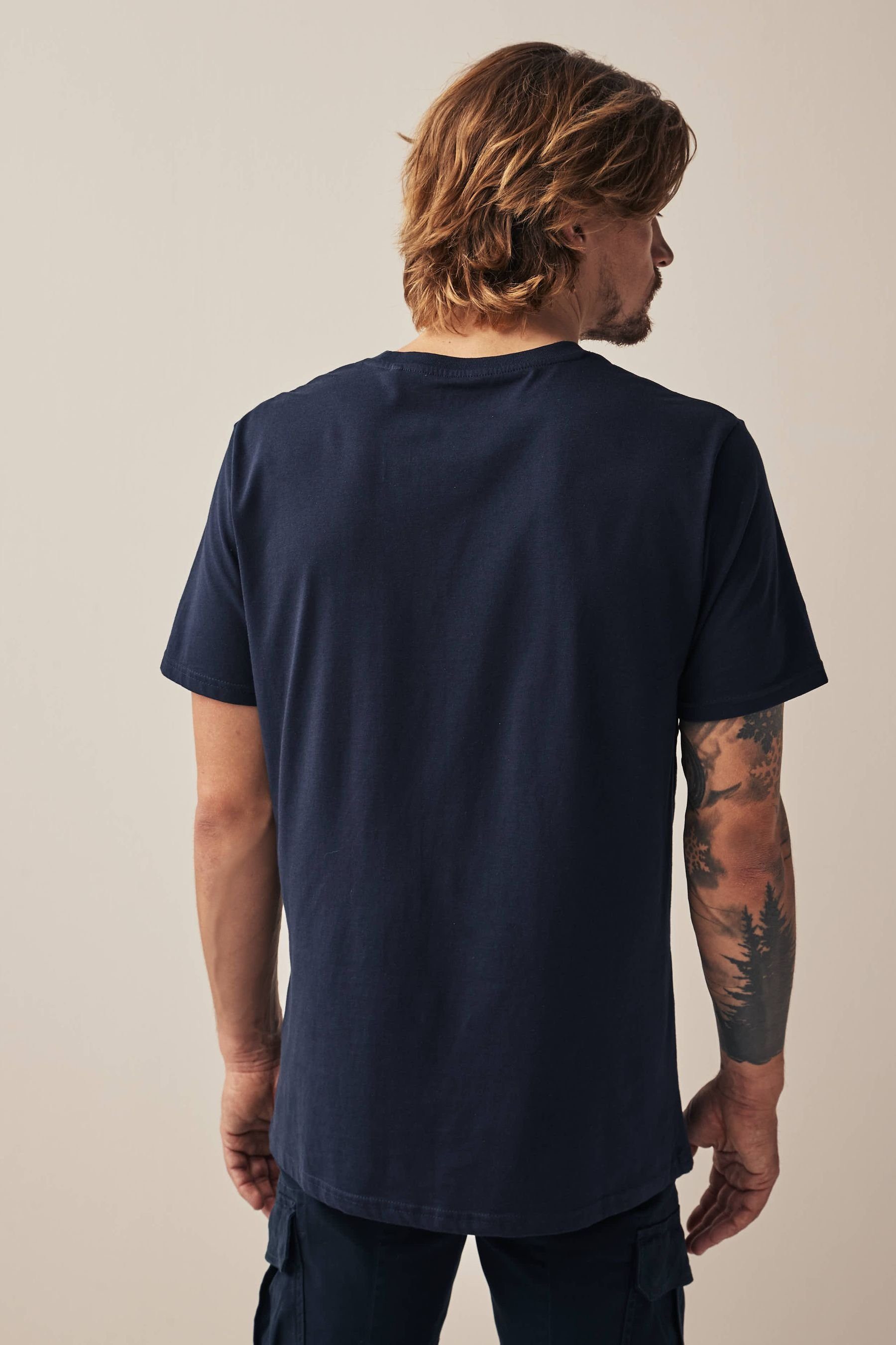 mit T-Shirt Blue Navy (1-tlg) Keith Haring-Print Monet T-Shirt Next