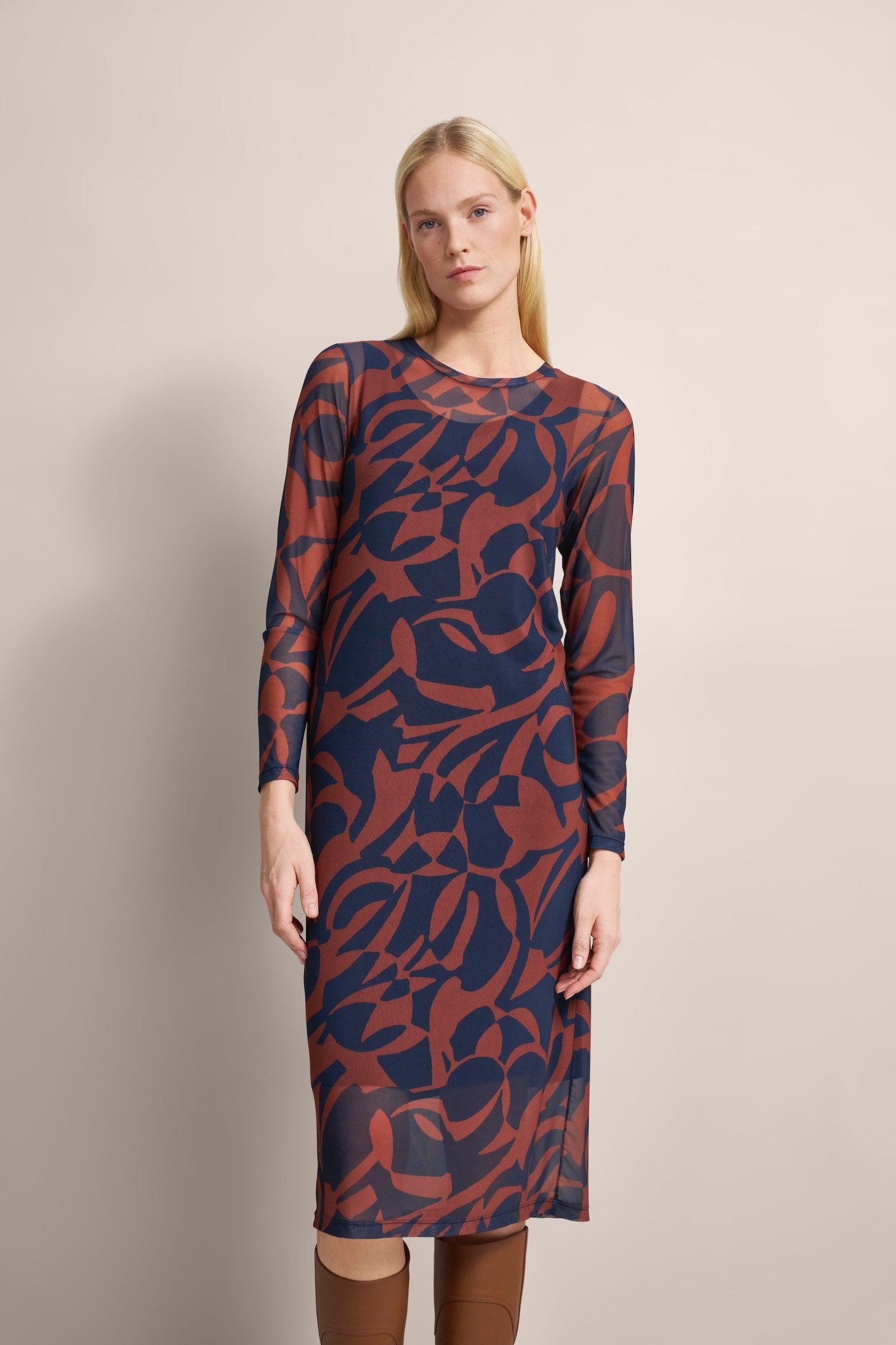 bugatti Blusenkleid mit Rundhalsausschnitt