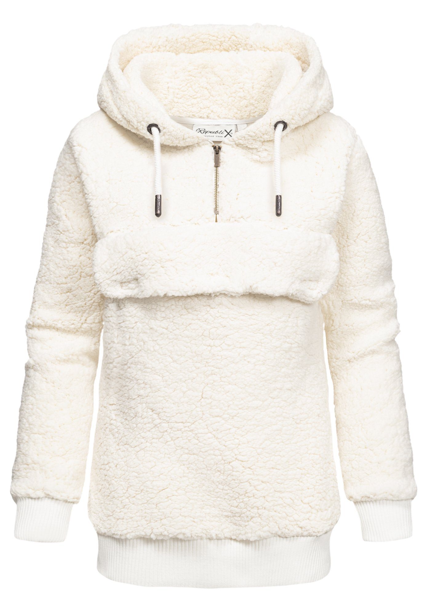 REPUBLIX Kapuzenpullover VALENTINA Damen Teddy Sweatjacke günstig online kaufen