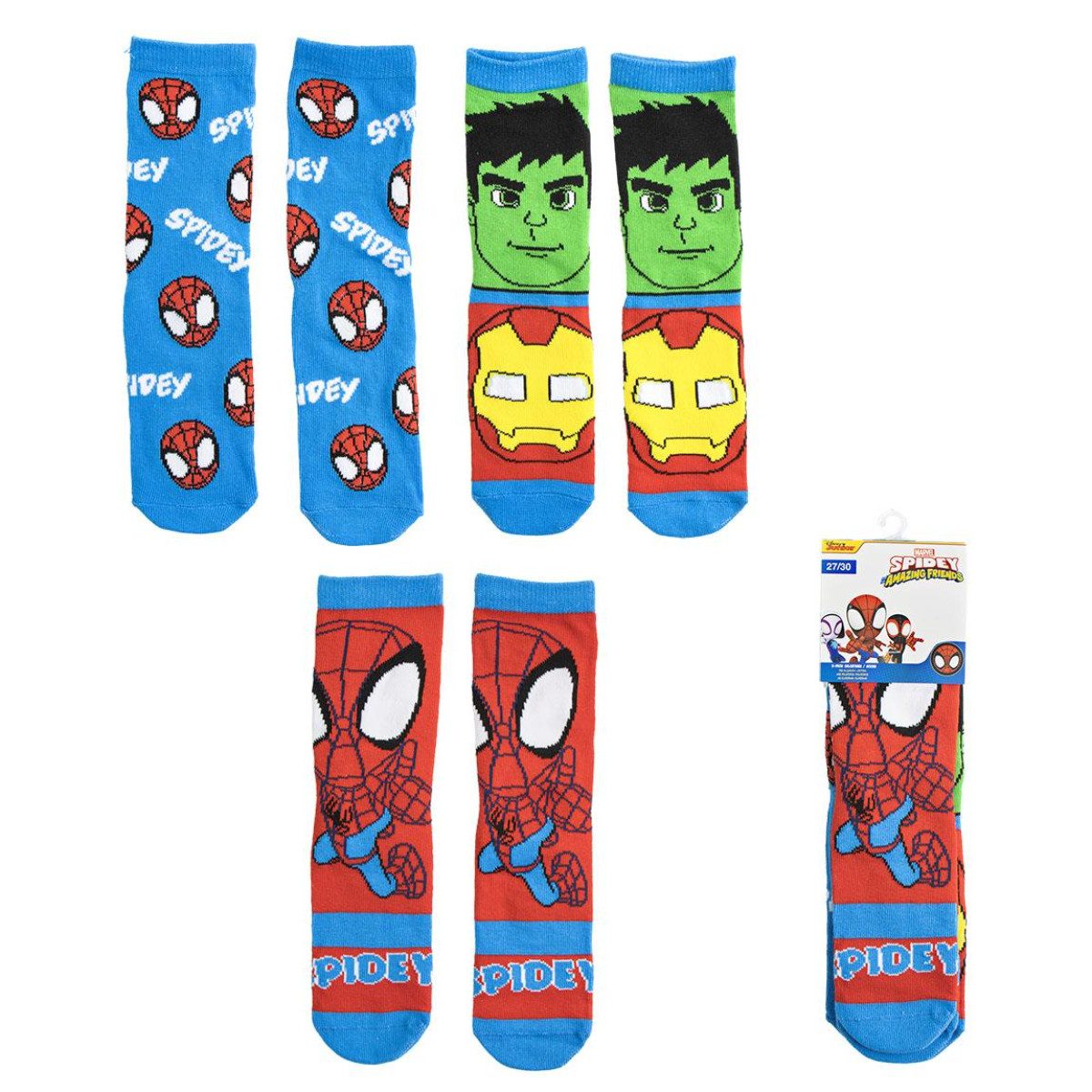 Cerda Носки Marvel Spidey Носки 3er Pack Kinder Baumwollsocken Jungen Mädchen