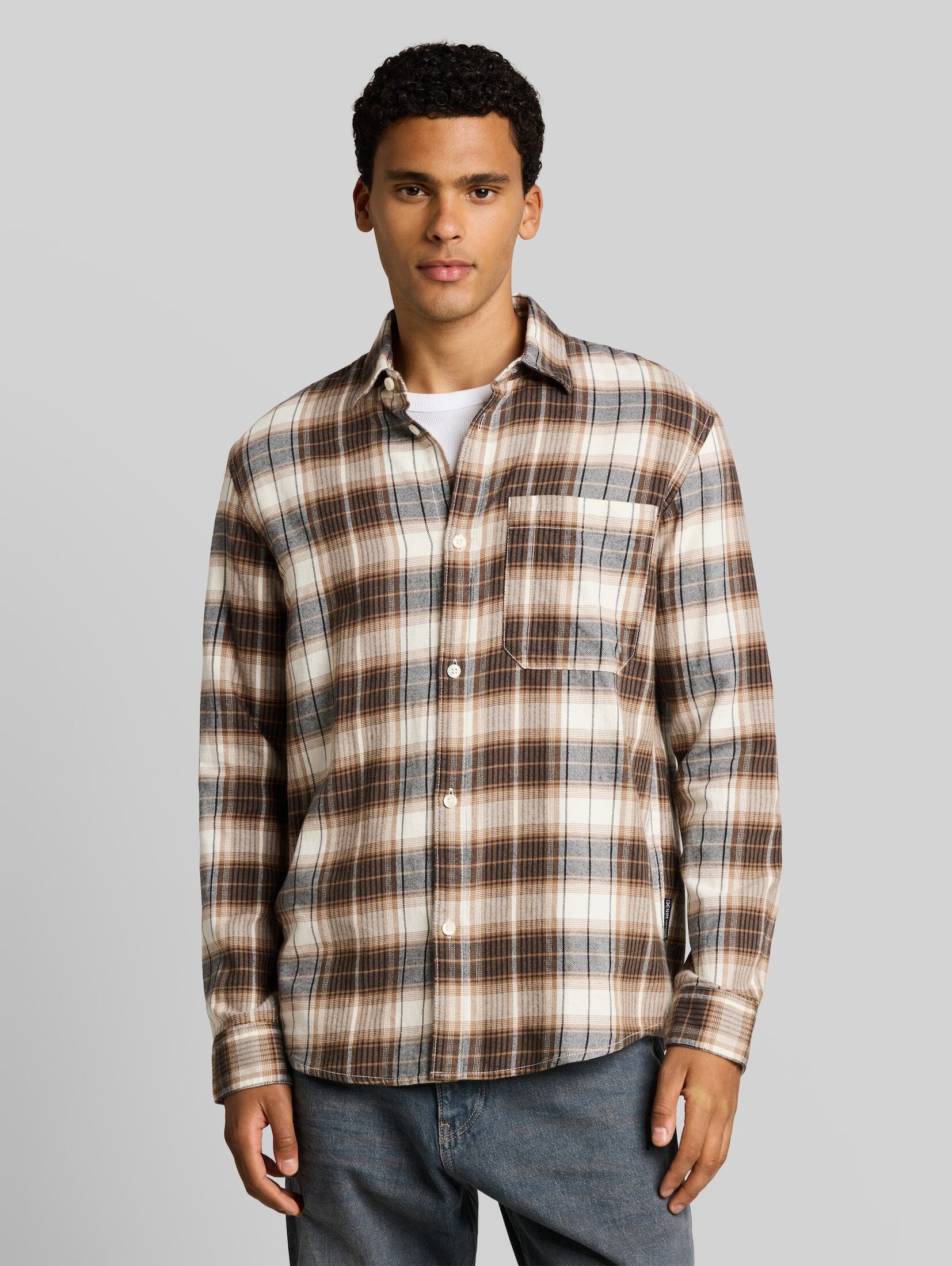 TOM TAILOR Denim Langarmhemd Blusen & Shirts Relaxed Fit Hemd mit Karomuster