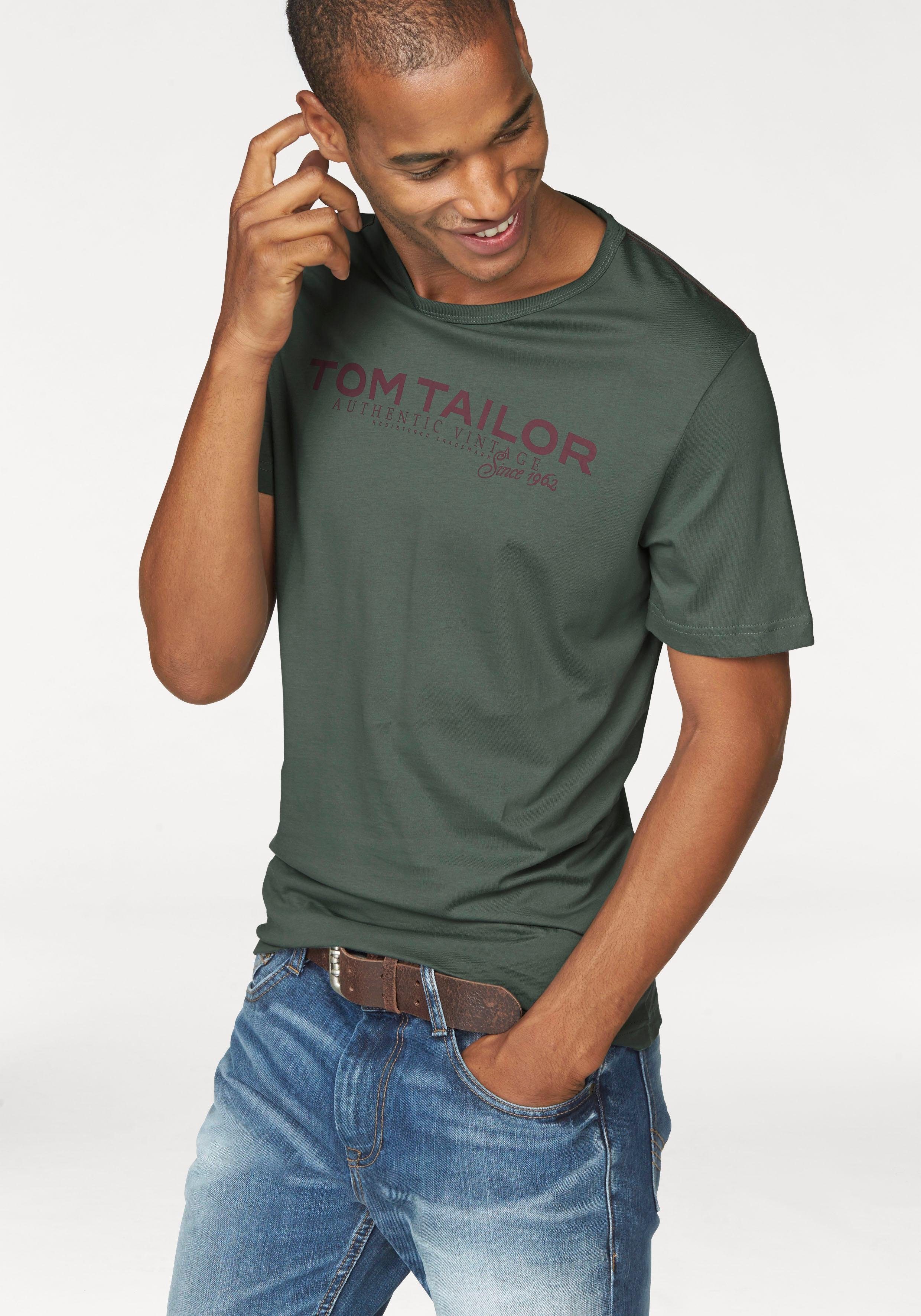 TOM TAILOR Rundhalsshirt mit Logoprint günstig online kaufen