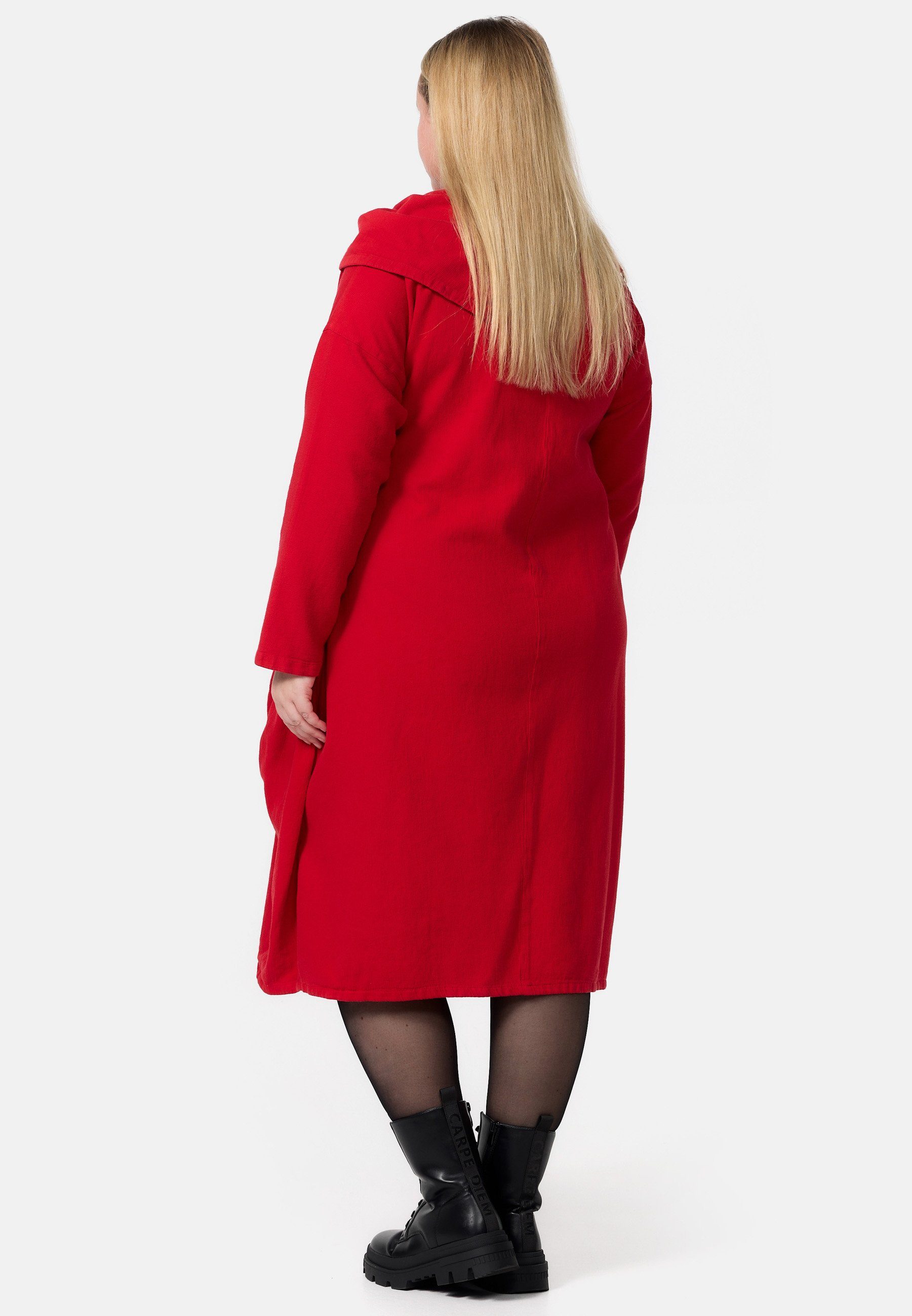 Cord-Kleid in Rot A-Linien-Kleid A-Linie 100% Baumwolle aus 'Sienna' Kekoo