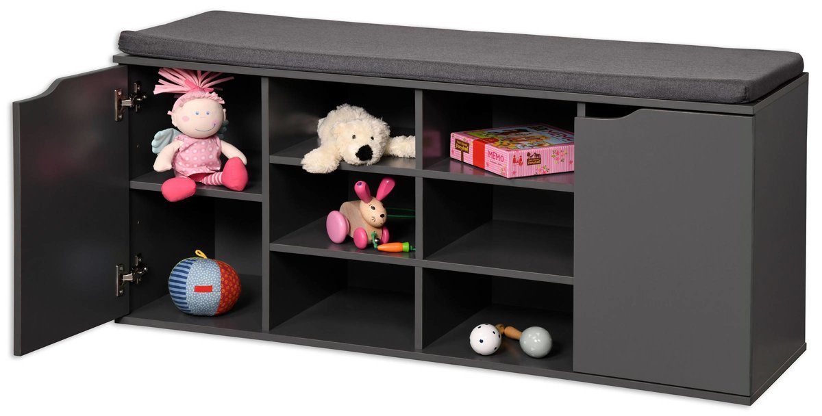 Kesper Schuhbank Schuhregal mit Sitzfläche und Schubladen, MDF, Kesper
