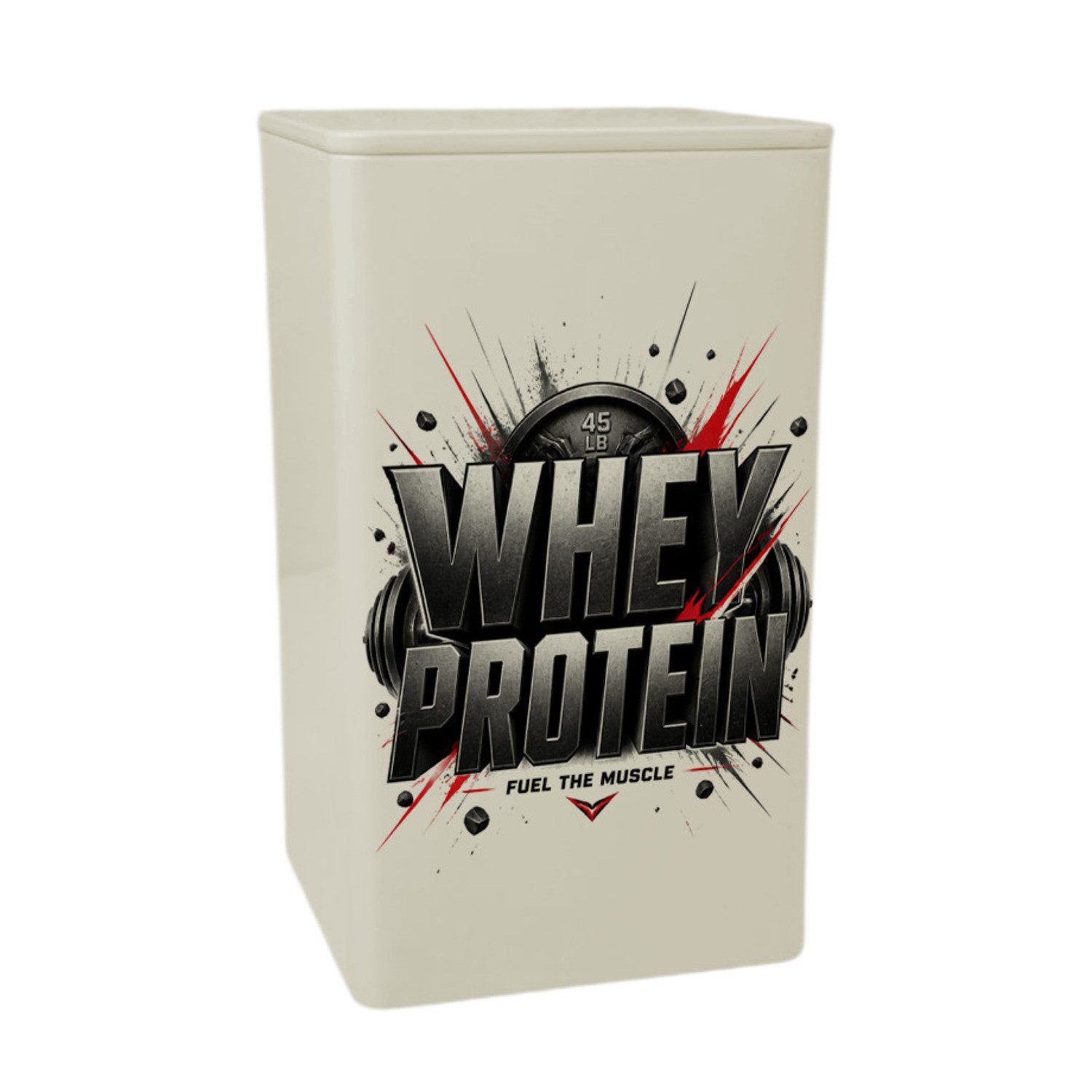 speecheese Aufbewahrungsdose Dose 900ml Whey Protein Aufbewahrungsdose für Eiweiß Pulver und Mit