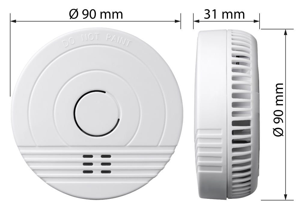 SEBSON Rauchwarnmelder 5 Jahres Batterie, DIN EN 14604 - Rauchmelder Rauchmelder