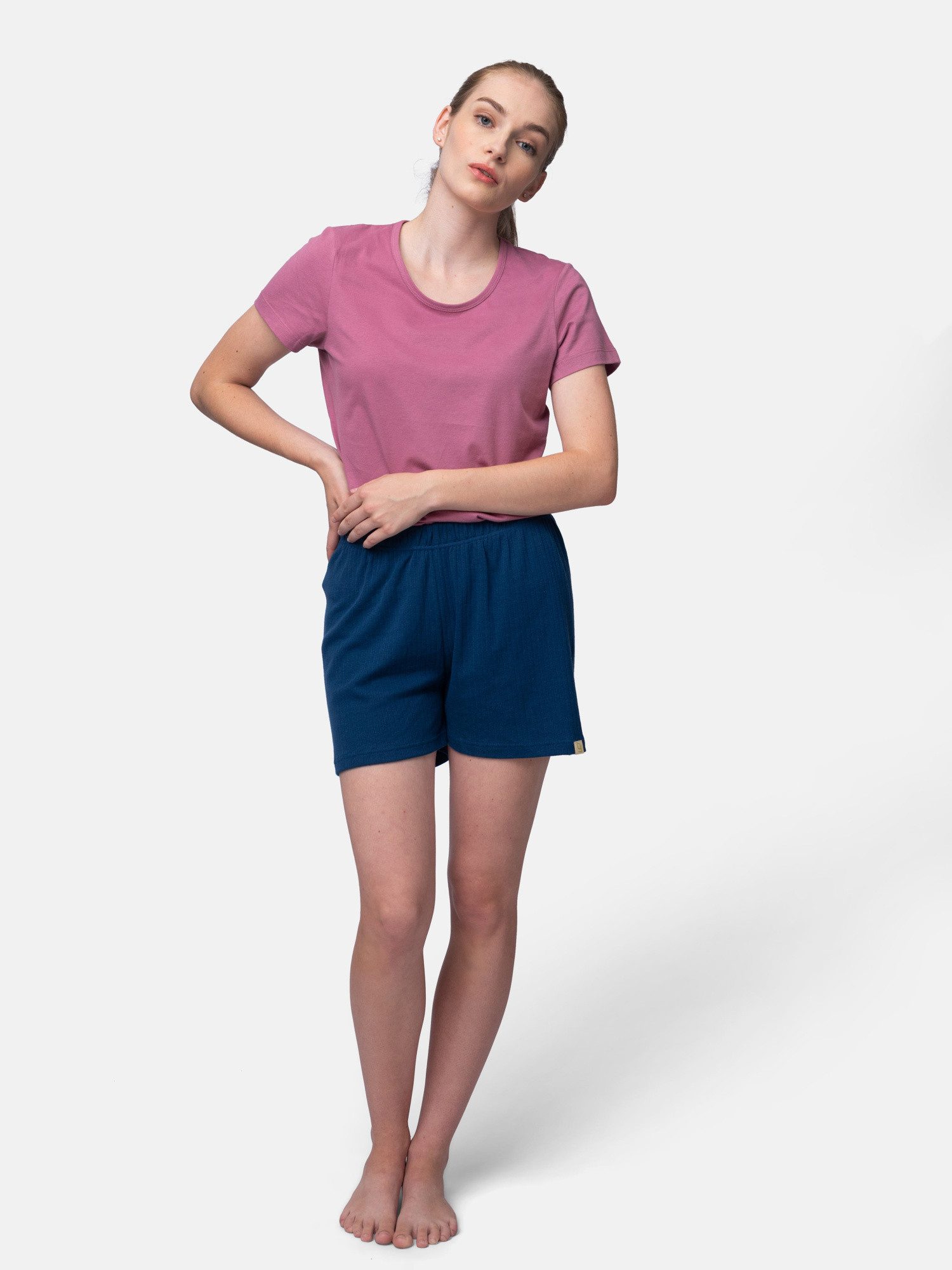 greenjama Pyjamashorts aus Derby Rib, Bio Baumwolle, GOTS-zertifiziert