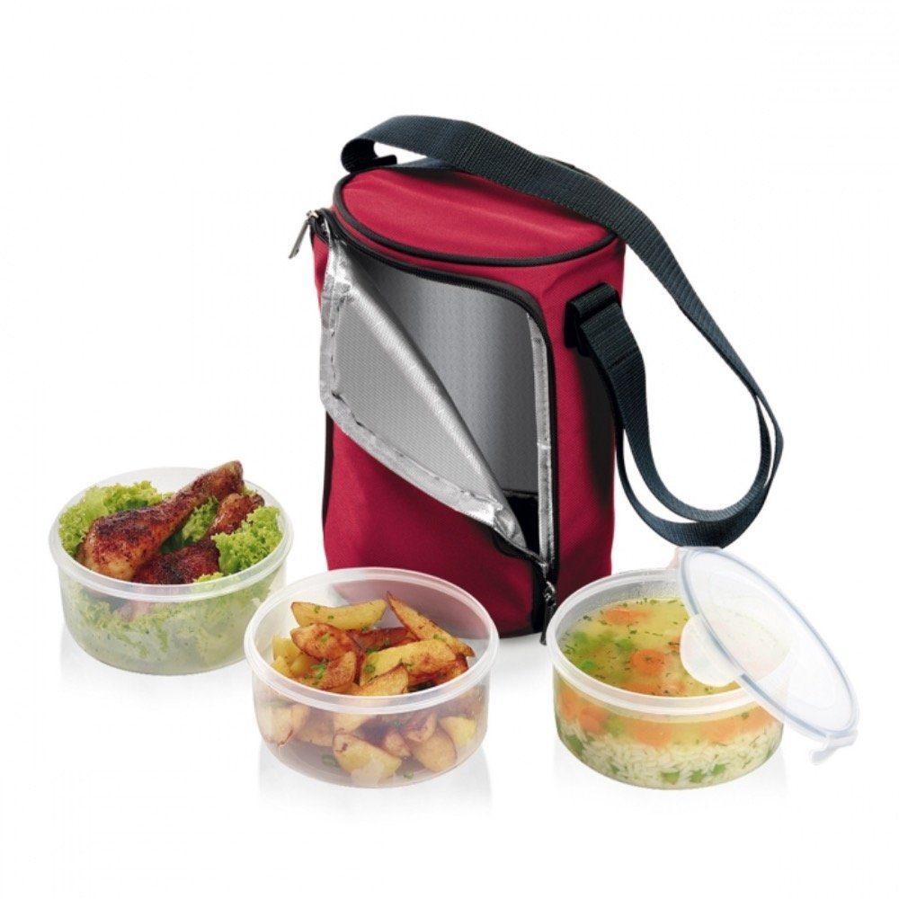 Tescoma Lunchbox (Inhalt, Lunchbox, 3-tlg., Polyestergewebe, Lunchbox, 3-Teilig), Mehrteilig hochwertiges Kunststoff