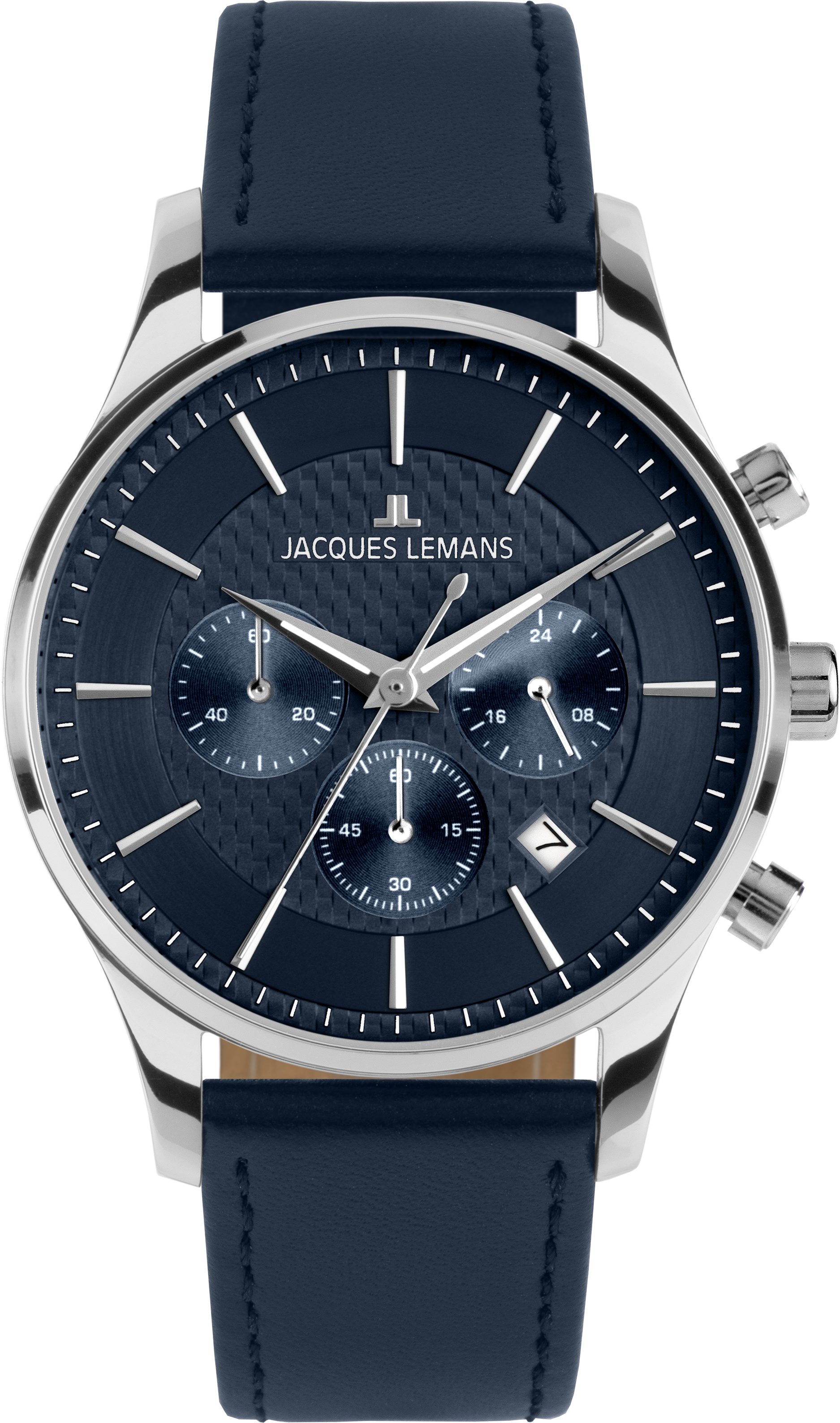 Jacques Lemans Chronograph London 1-2228C, Quarzuhr, Armbanduhr, Herrenuhr, analog, Tag, Stoppfunktion