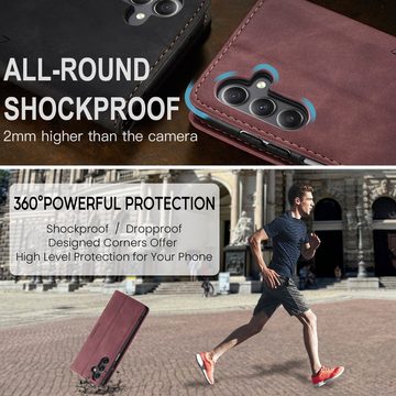 SmartUP Smartphone-Hülle Hülle für Samsung Galaxy A25 5G Klapphülle Fliphülle Tasche Case Cover, Standfunktion, integrierter Kartenfach
