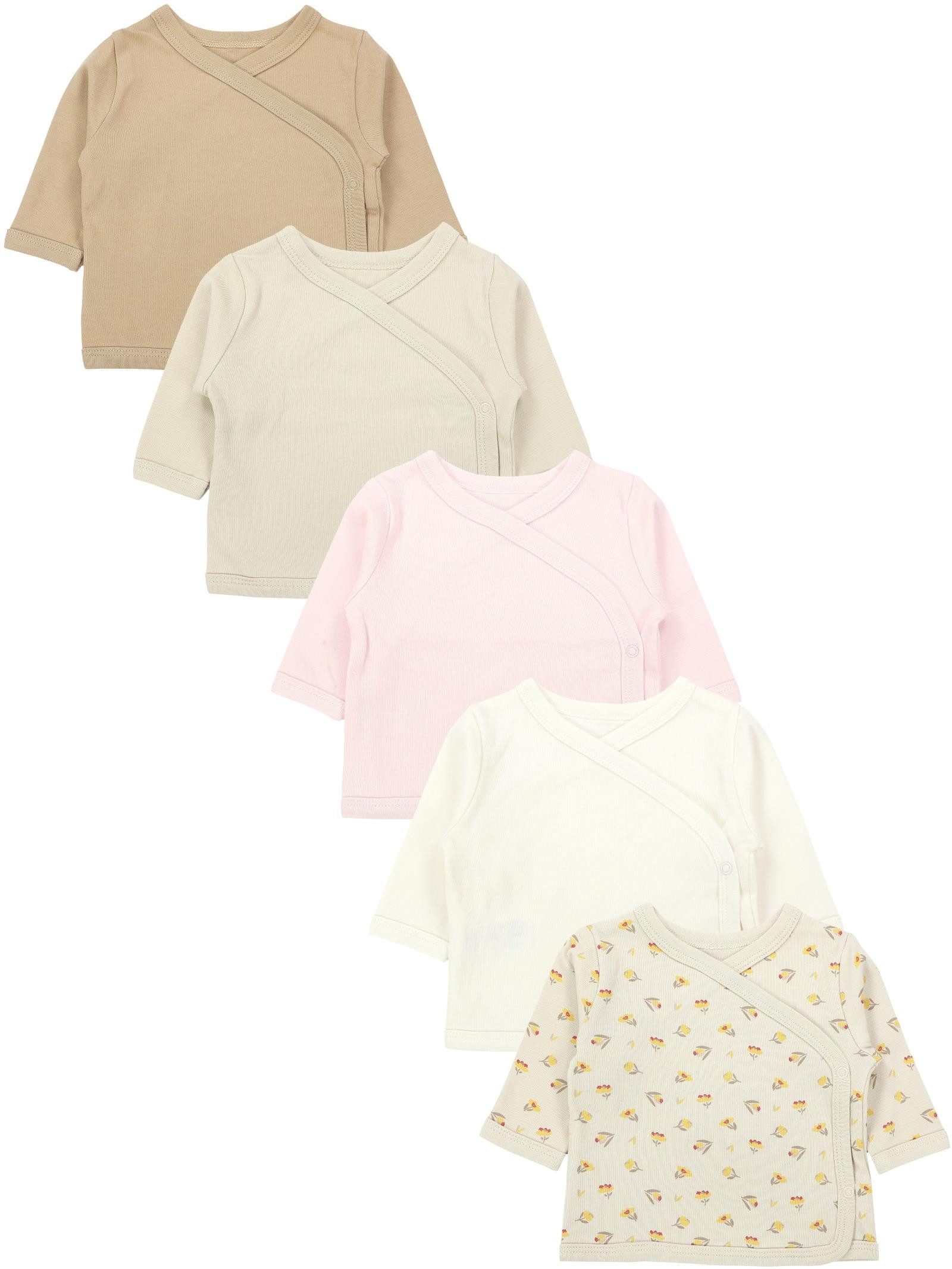 Wickelshirt TupTam Baby Mädchen Langarm Wickelshirt Baumwolle 5er Set