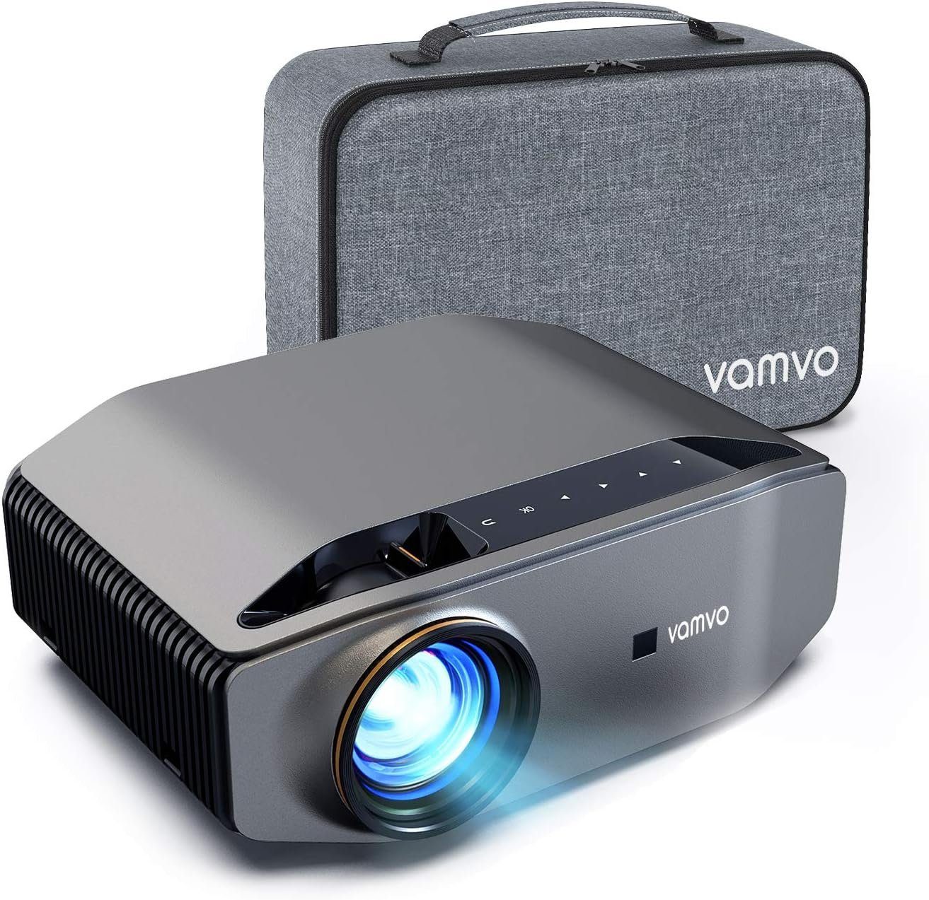 Vamvo Portabler Projektor (1920xz1080 px, Vamvo lumen projektor mit stunden lampenlebensdauer unterstützt)