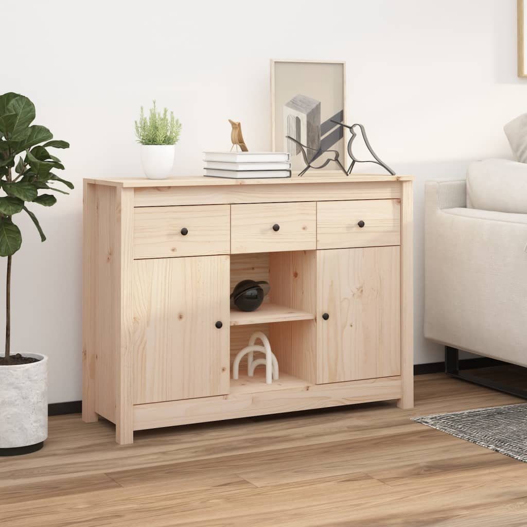 furnicato Sideboard 100x35x74,5 cm Massivholz Kiefer günstig online kaufen
