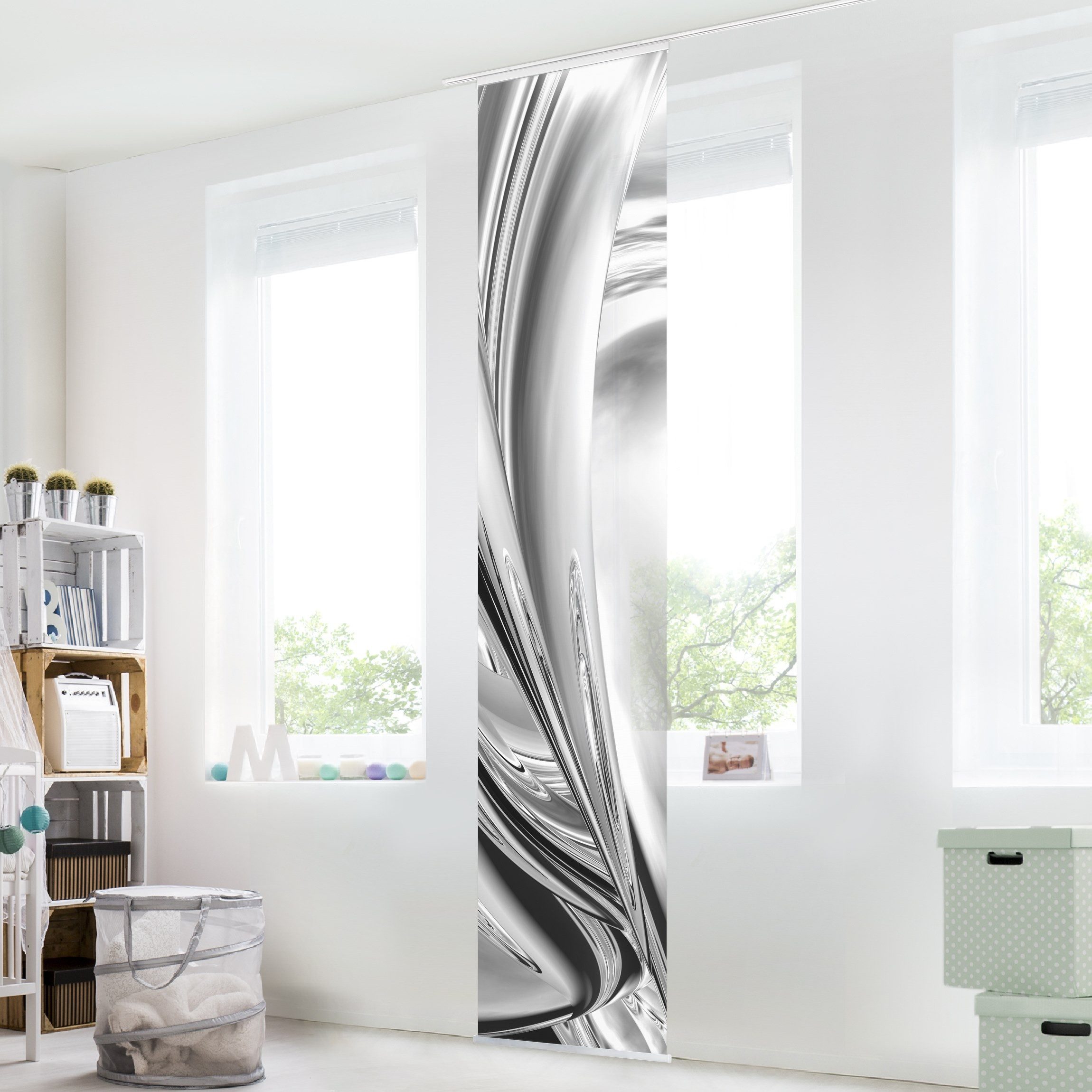 Bilderdepot24 Schiebegardine modern Flächenvorhang blickdicht Lights günstig online kaufen