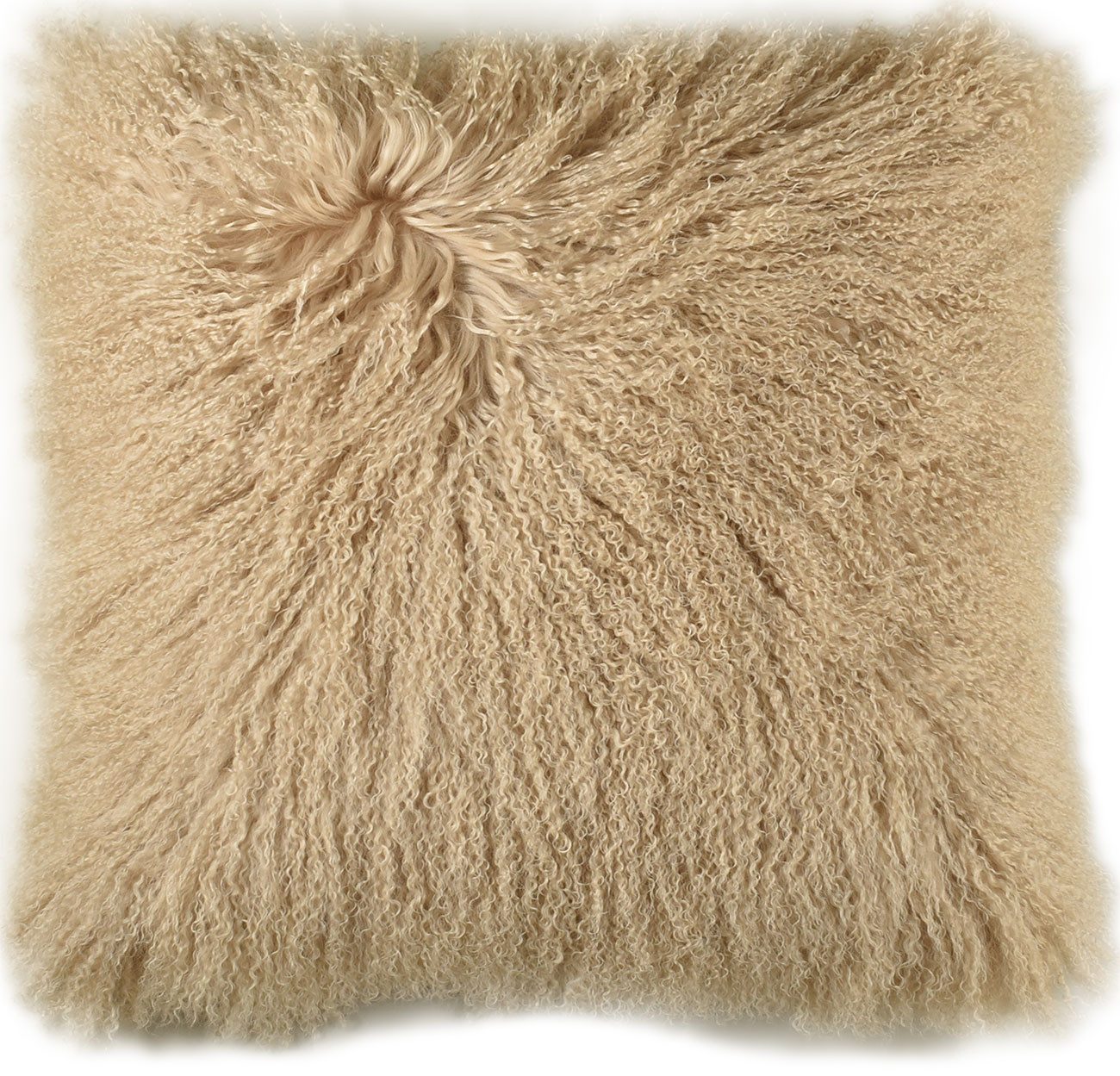 KUHFELL online & NOMAD Dekokissen Echtes Tibet Lammfell Kissenbezug Grau Schwarz Braun Beige oder Weiß