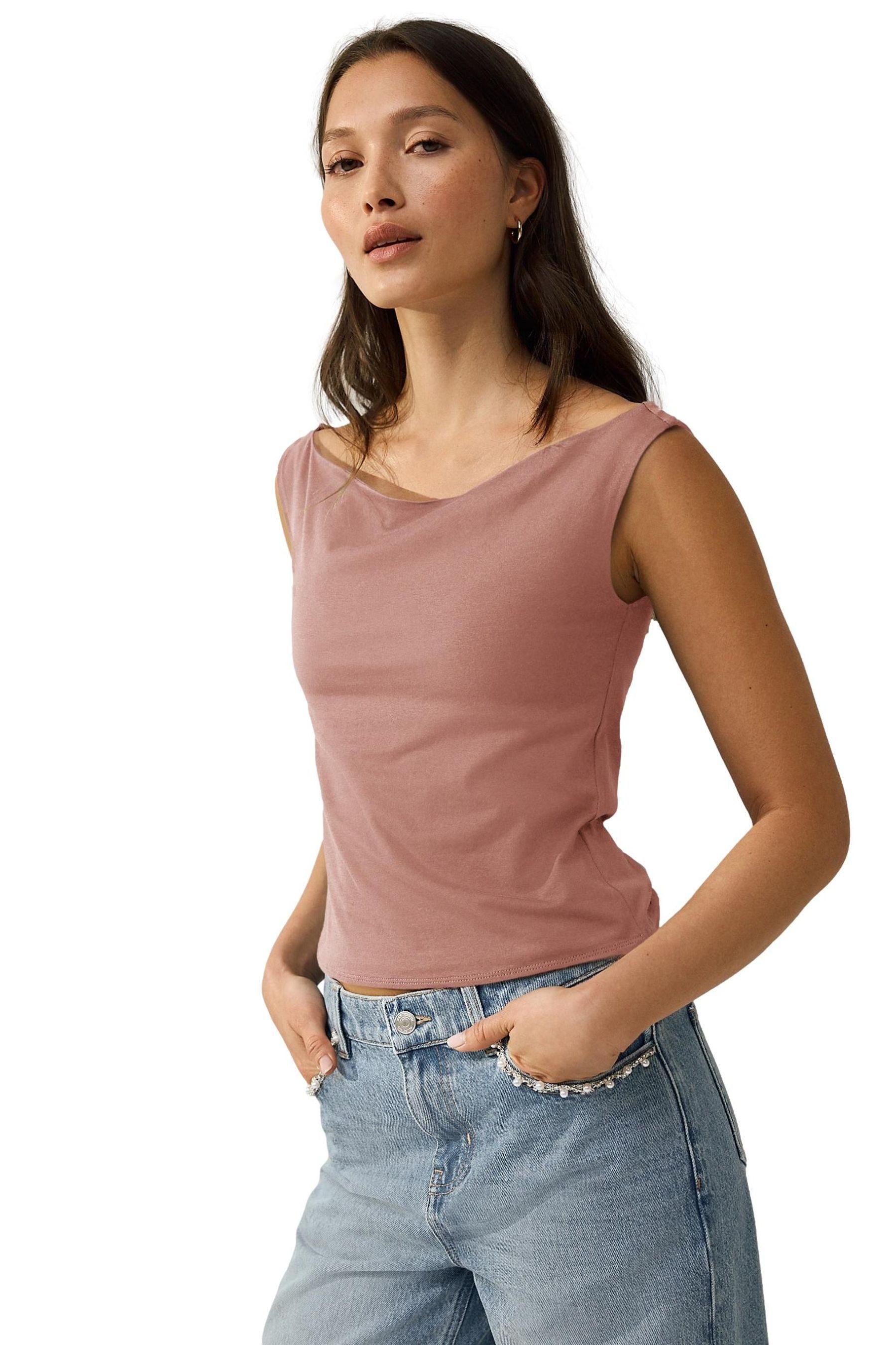 Next Shirttop Top mit offenem Ausschnitt günstig online kaufen