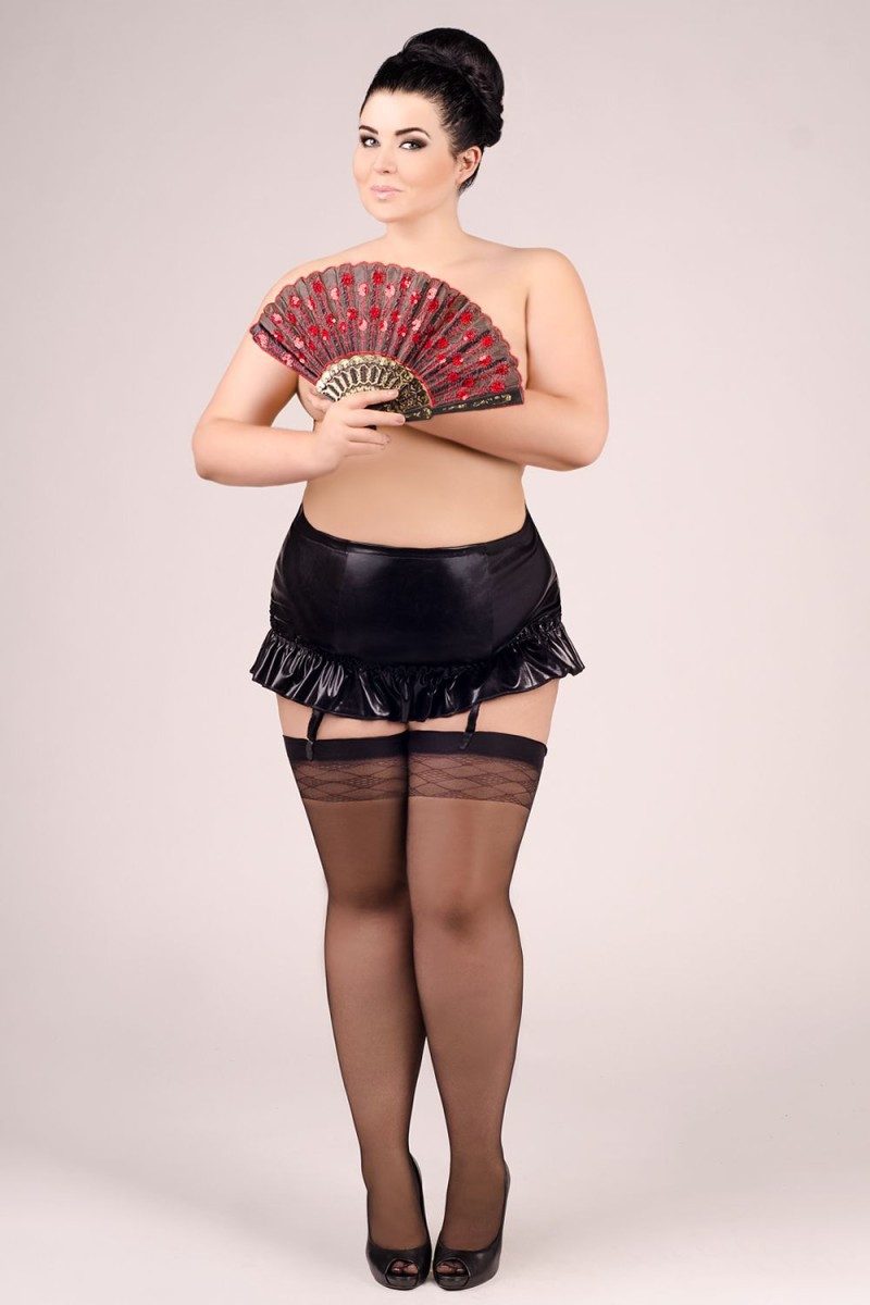 Andalea Minirock Andalea Schwarzer Straps-Rock E/2026 - (38/40,42/4