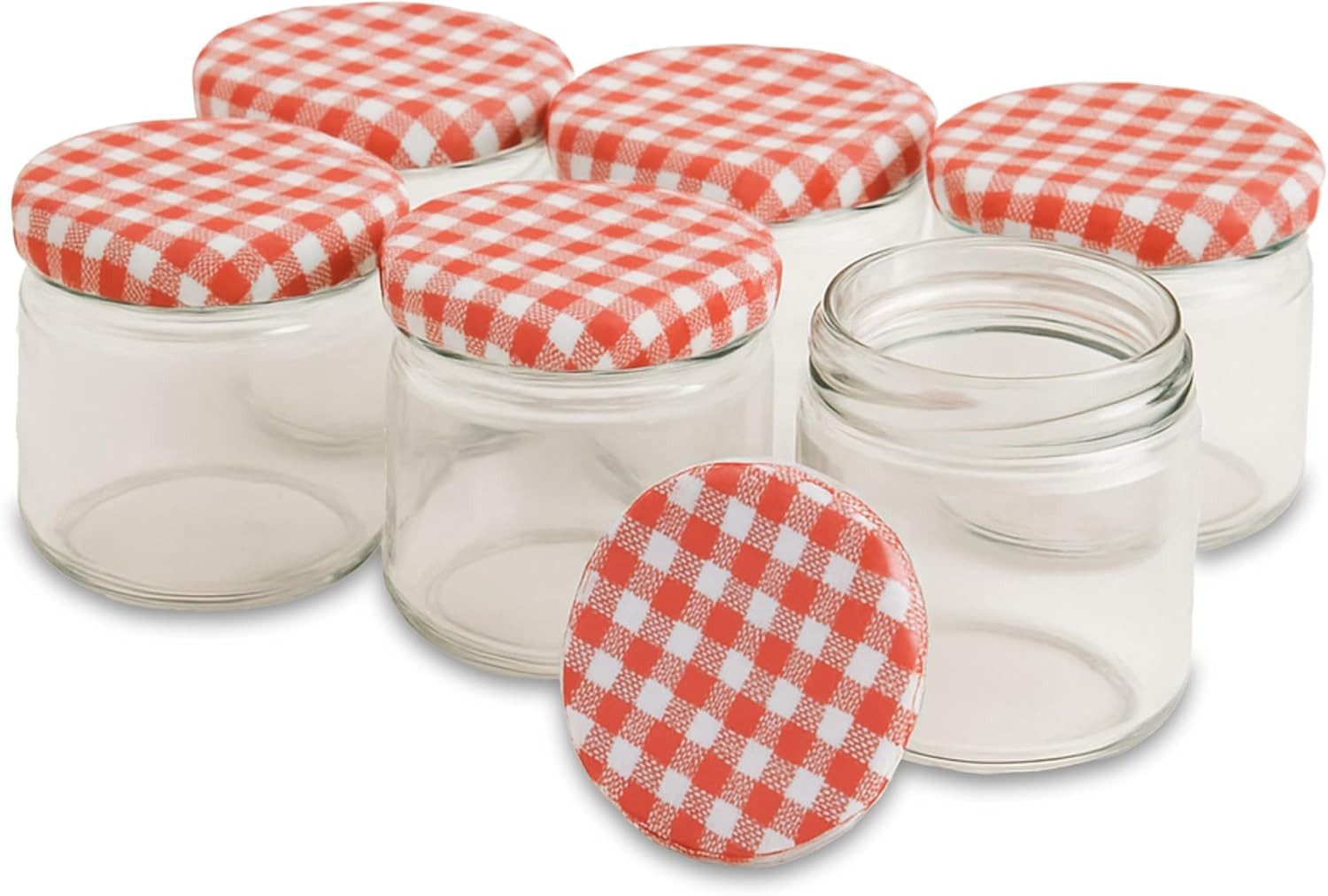 Blumixx Einmachglas mit Schraubdeckel für Erntezeit, Konservierung & schöne Aufbewahrung, (6-tlg)