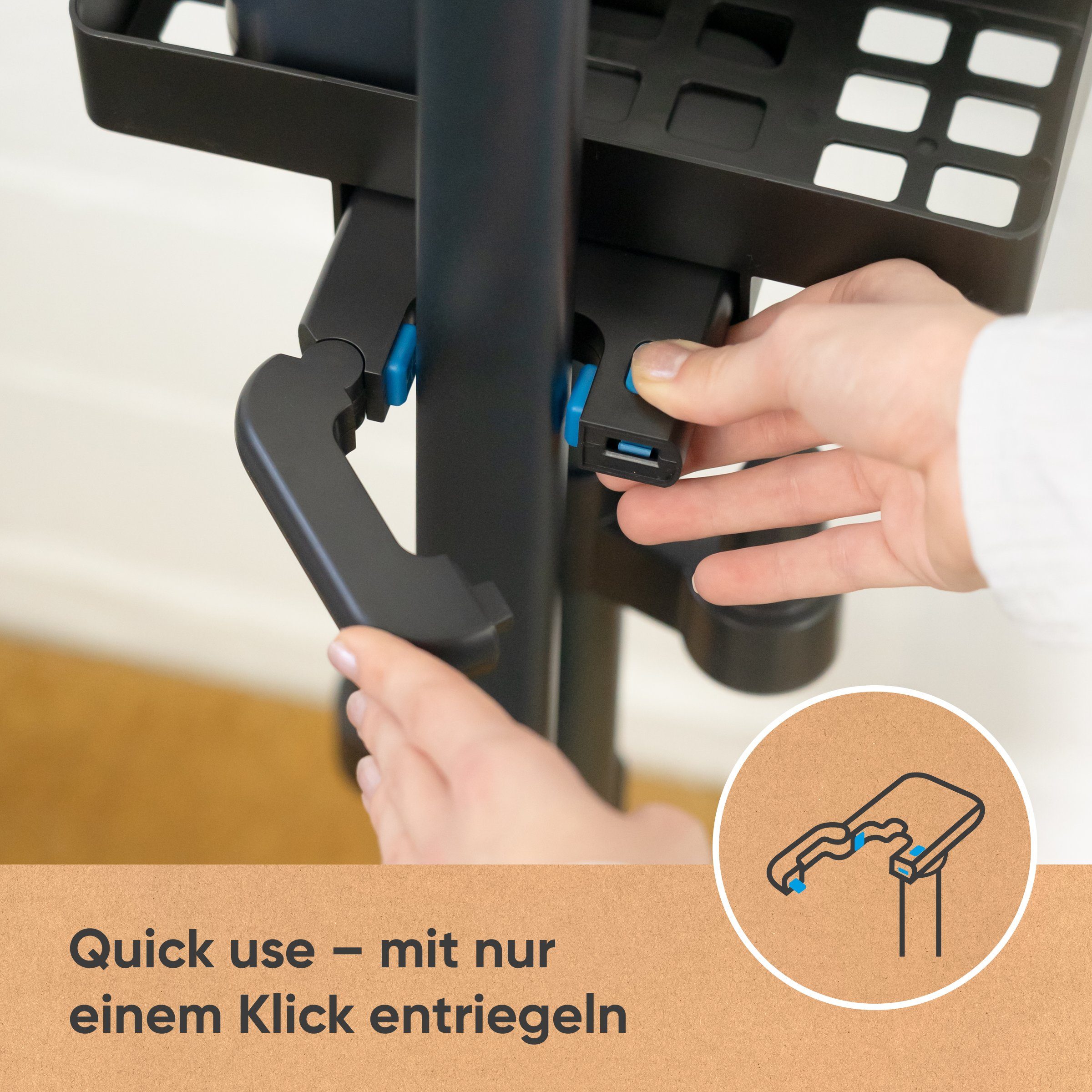 hoogo Standfuß ST007 orga-nicer Stielstaubsauger (42-46mm, Universal-Standh günstig online kaufen