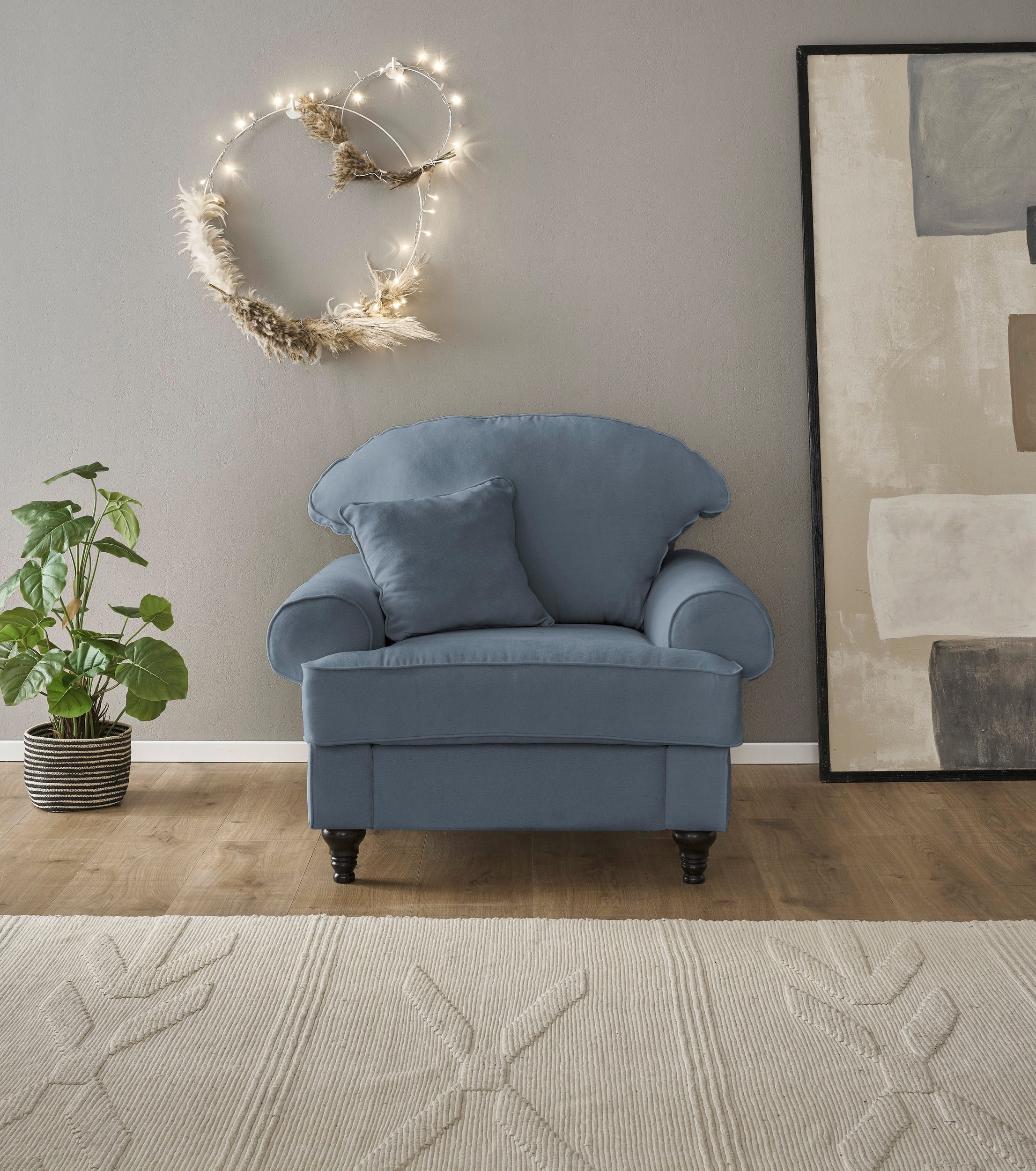 Sessel WESTMINSTER Marineblau - Einrichtungsbeispiel