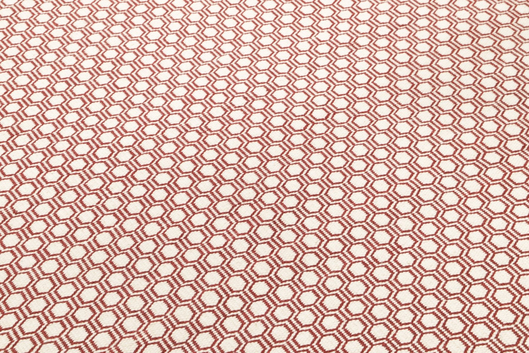 Carpet Avenue Teppich Kelim Dhorri Diamond - Rot 230x160, Rechteck, Höhe: 4 mm