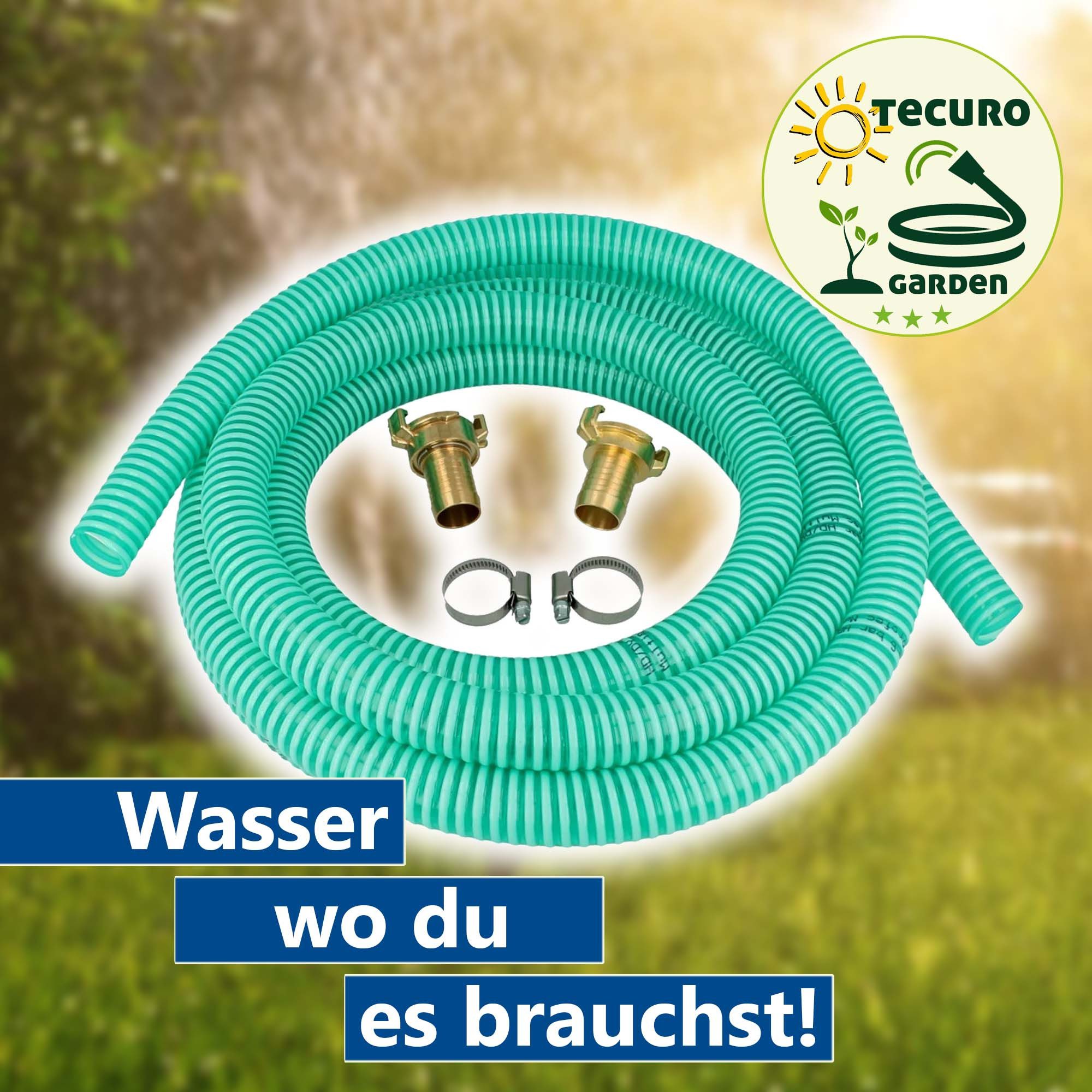 tecuro Schlauch Saug- und Druckschlauch 1 Zoll (DN25) 10 mtr - mit Schnellkupplung