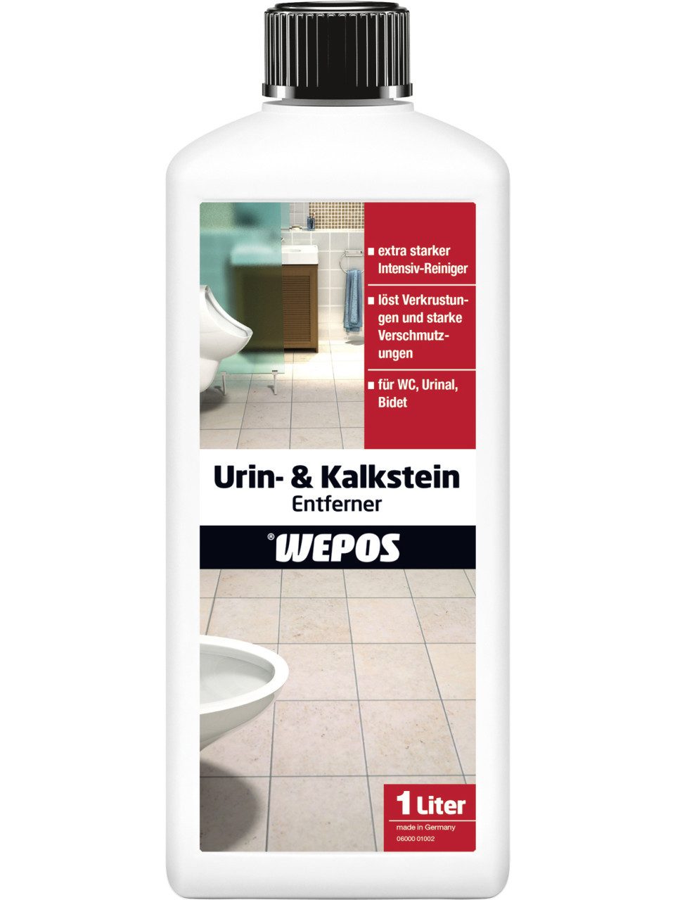 WEPOS CHEMIE GMBH Wepos Urin- und Kalksteinentferner 1 L Badreiniger