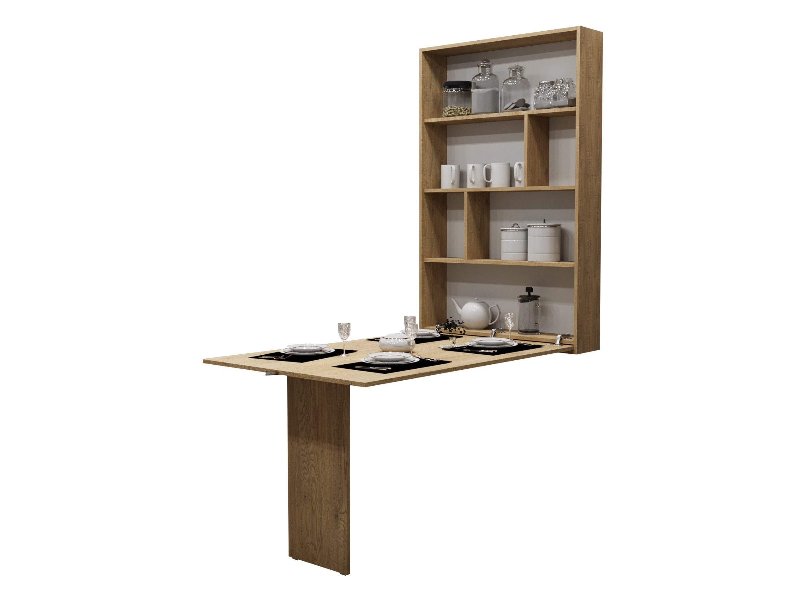 MIRJAN24 Klapptisch Abi, mit Regalen, Tisch ideal für Esszimmer