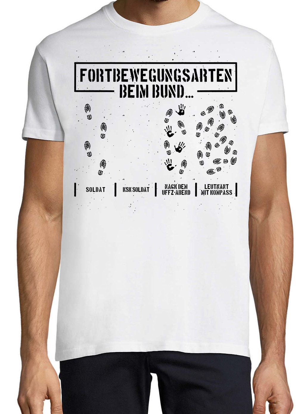 Print-Shirt Fortbewegungsarten beim Bund Herren T-Shirt