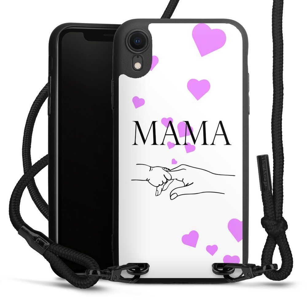 DeinDesign Handyhülle Muttertag Mama Familie Muttertag-Mama und kinder, Apple iPhone Xr Premium Handykette Hülle mit Band Case zum Umhängen