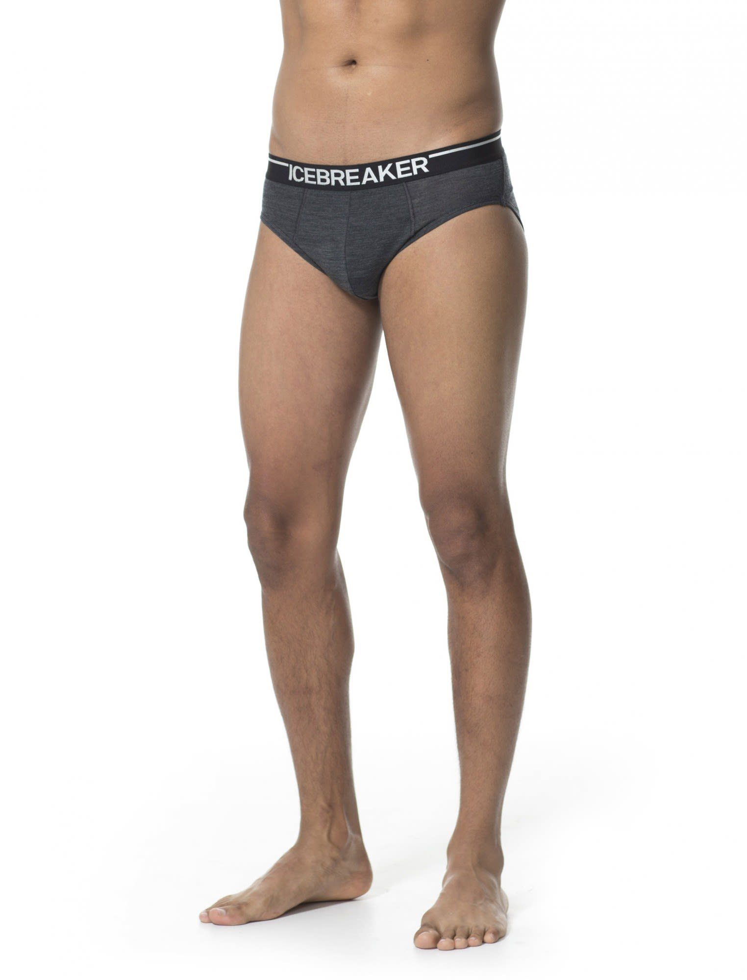 Icebreaker Lange Unterhose Icebreaker M HTHR Herren Grey Briefs Anatomica Kurze