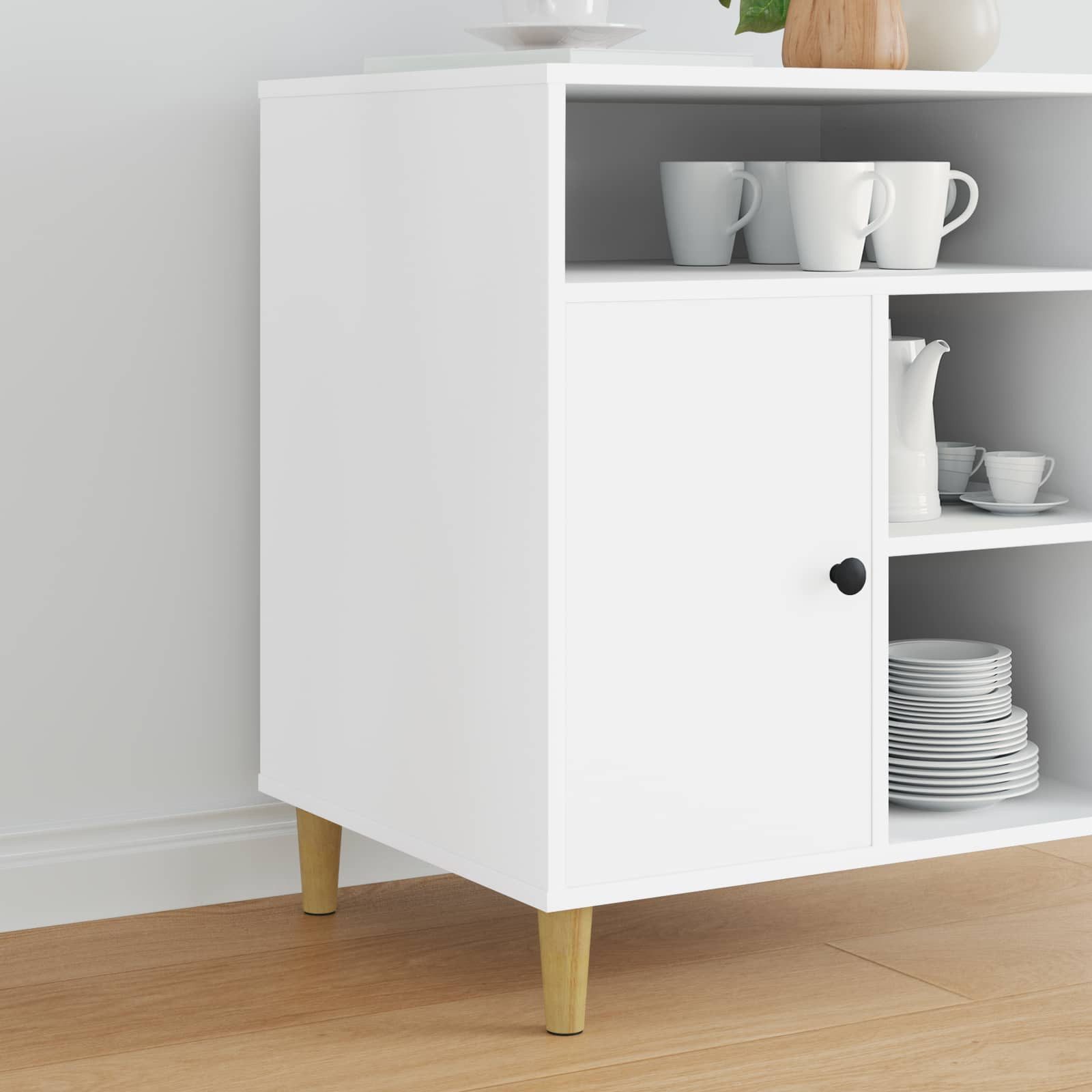 vidaXL Möbelfuß, Möbelbeine 2 pcs Braun Ø 44 x 100 mm Massives Eukalyptus Holz