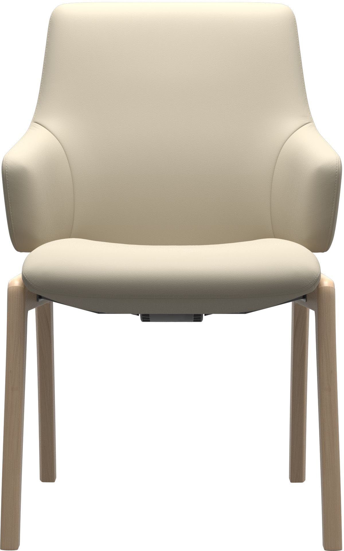 Stressless® Polsterstuhl Laurel, Low Back mit Armlehne, Größe L, mit abgerundeten Beinen in Schwarz