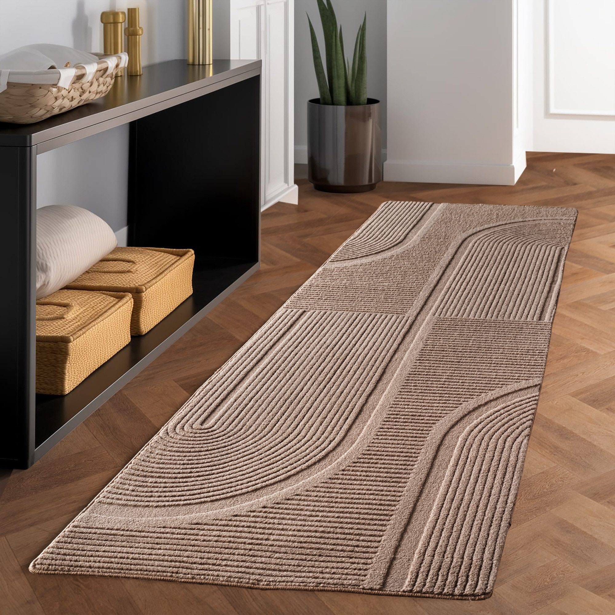 Carpettex Designteppich Unicolor - Einfarbig, Rechteckig, Höhe: 12 mm, Kurzflorteppich Skandinavische Design Anti-Rutsch Rückseite Waschbar