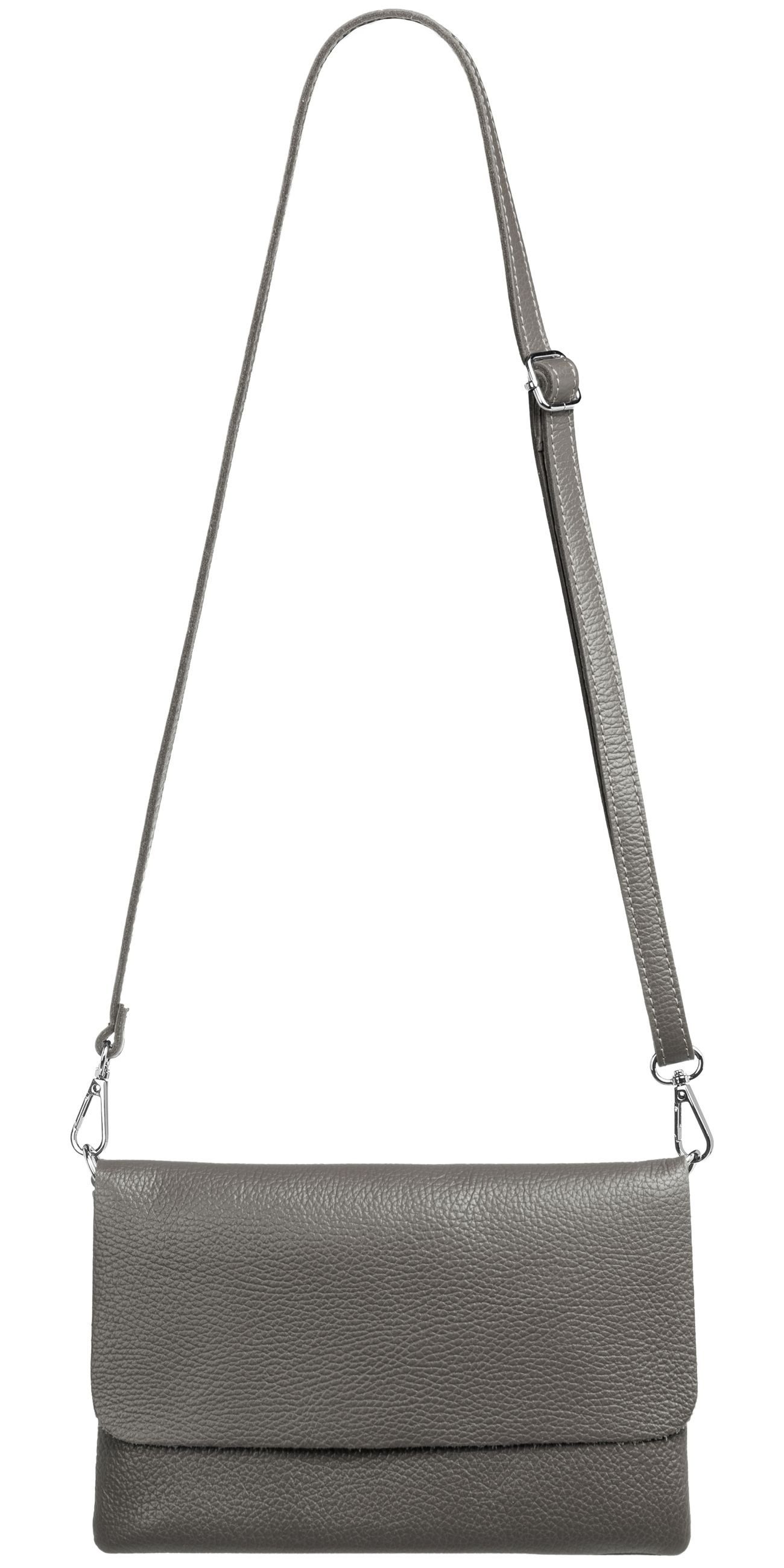 Caspar Clutch Abendtasche Damen Leder Handtasche - CLASSIC LINE - Modell No.835, leicht, elegant & unempfindlich - 100% Echtleder - Handmade in Italy