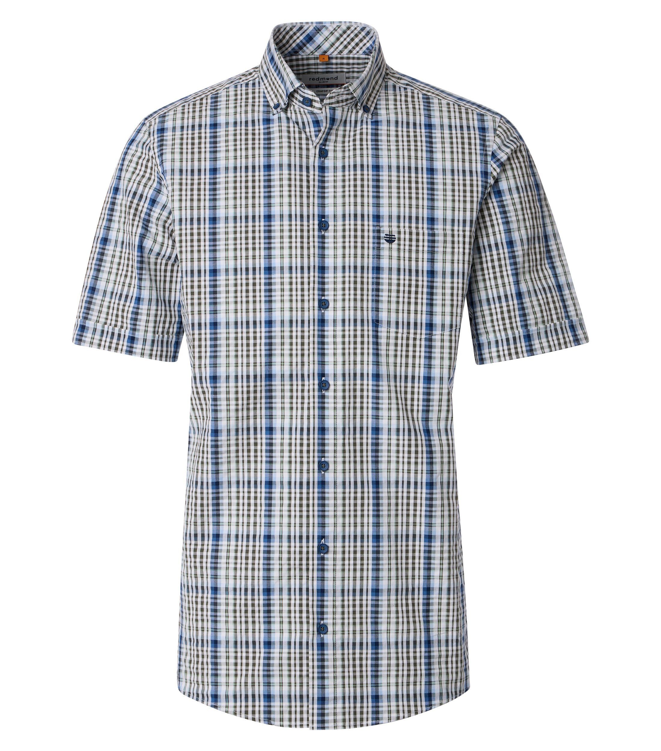 Redmond Kurzarmhemd kariert Comfort Fit