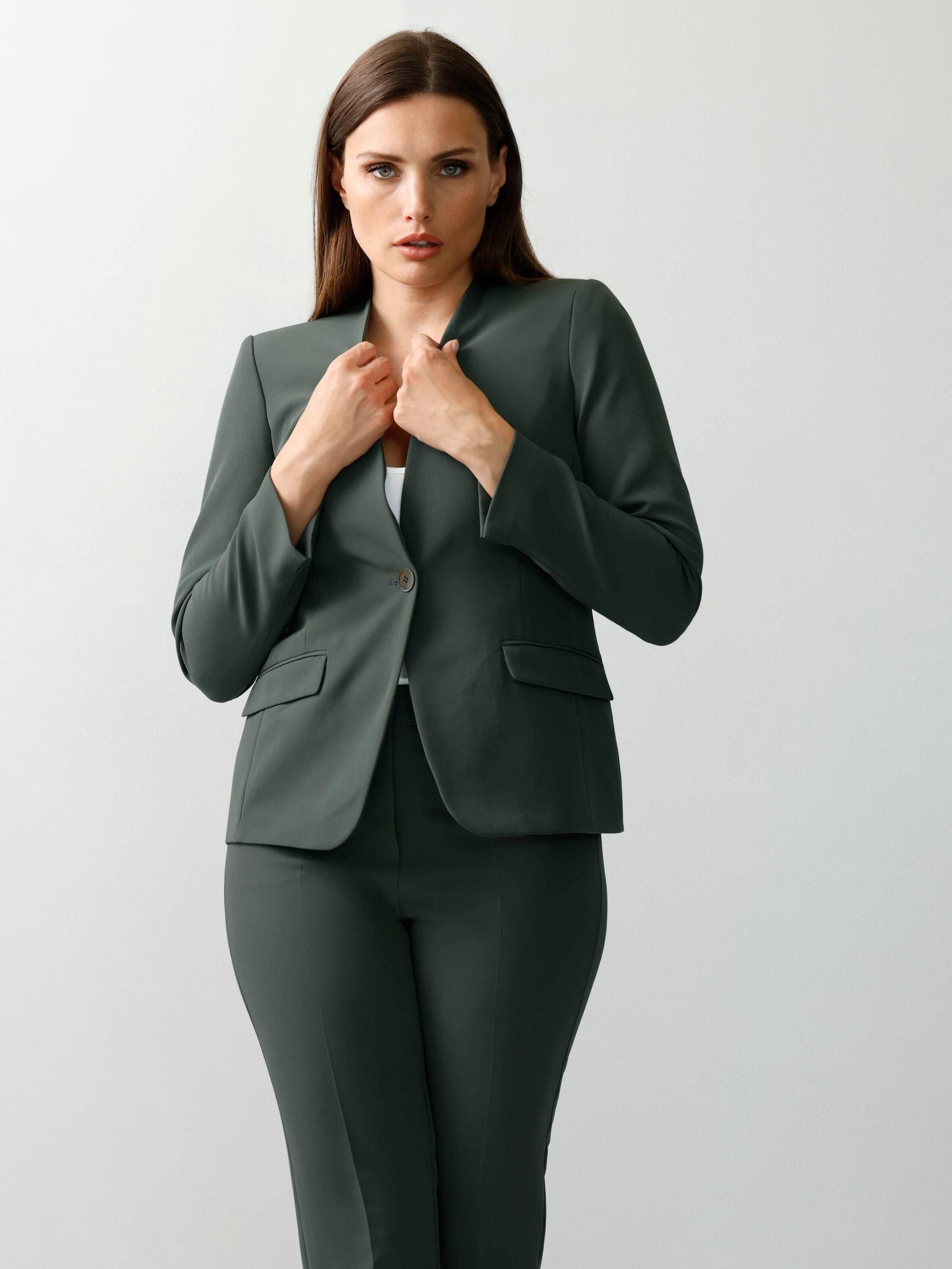 Alba Moda Kurzblazer Blazer Mit Kelchkragen