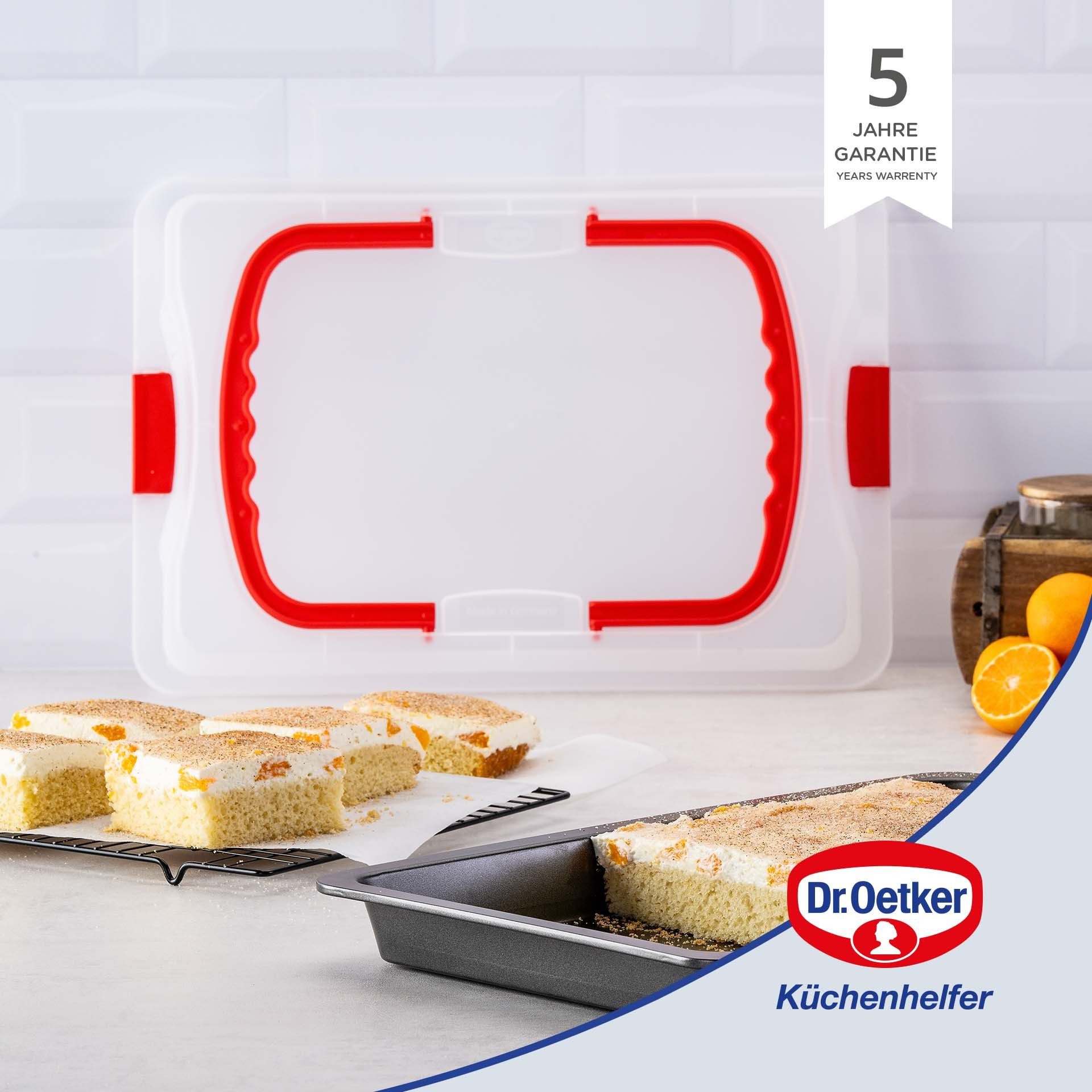 Dr. Oetker Küchenhelfer Backblech mit Transporthaube & Griffen