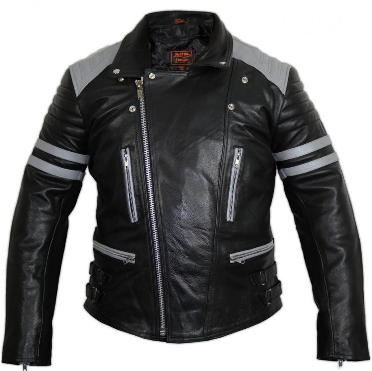 MDM Motorradjacke Herren Retro Lederjacke Motorrad günstig online kaufen