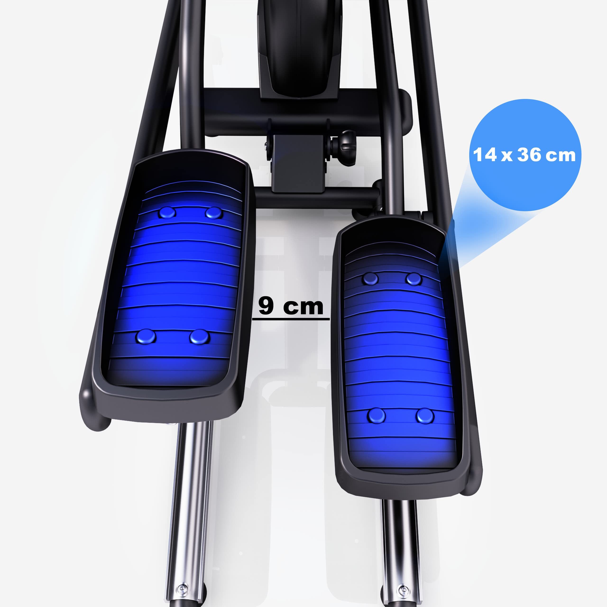 MAXXUS Crosstrainer CX 4.3f, Elliptischer Heimtrainer, 12 Programme, LCD, Ellipsentrainer (1-tlg), Elliptischer Heimtrainer, Klappbar, Magnetbremssystem, Pulsmesser