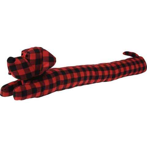 Meinposten Zugluftstopper Zugluftstopper Hund rot schwarz 90 cm Plüsch Türstopper Windstopper Zugluft, 1-tlg., 1,4 kg