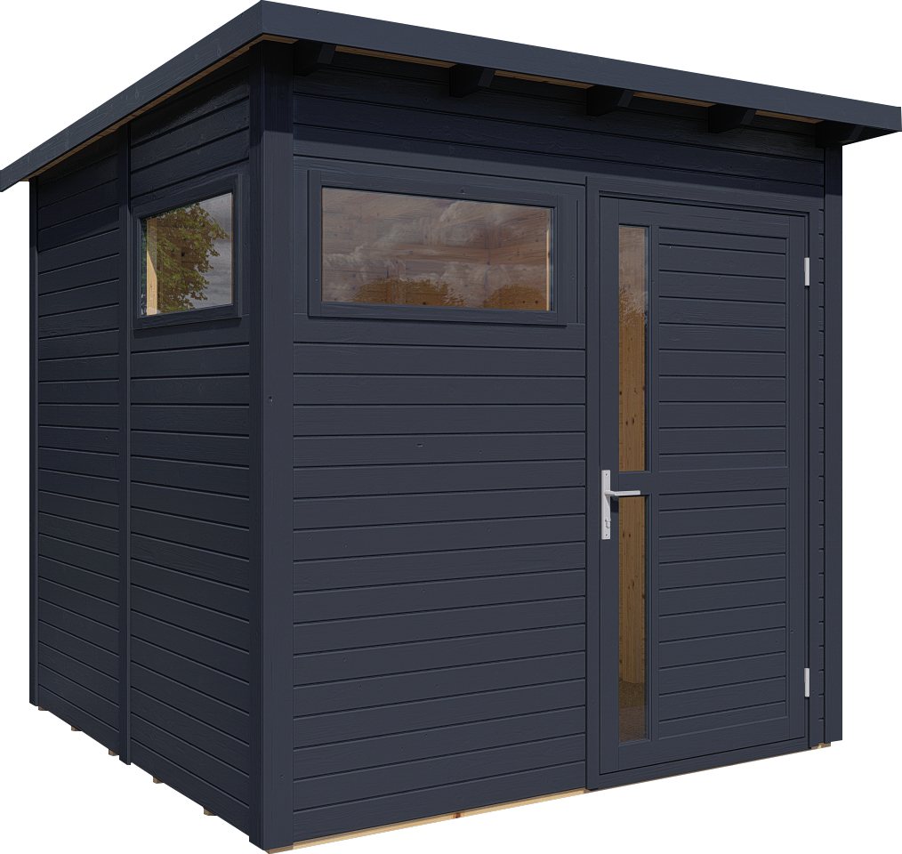 Thumbnail - BERTILO Gartenhaus Pentus 2 anthrazit, BxT: 247x266 cm