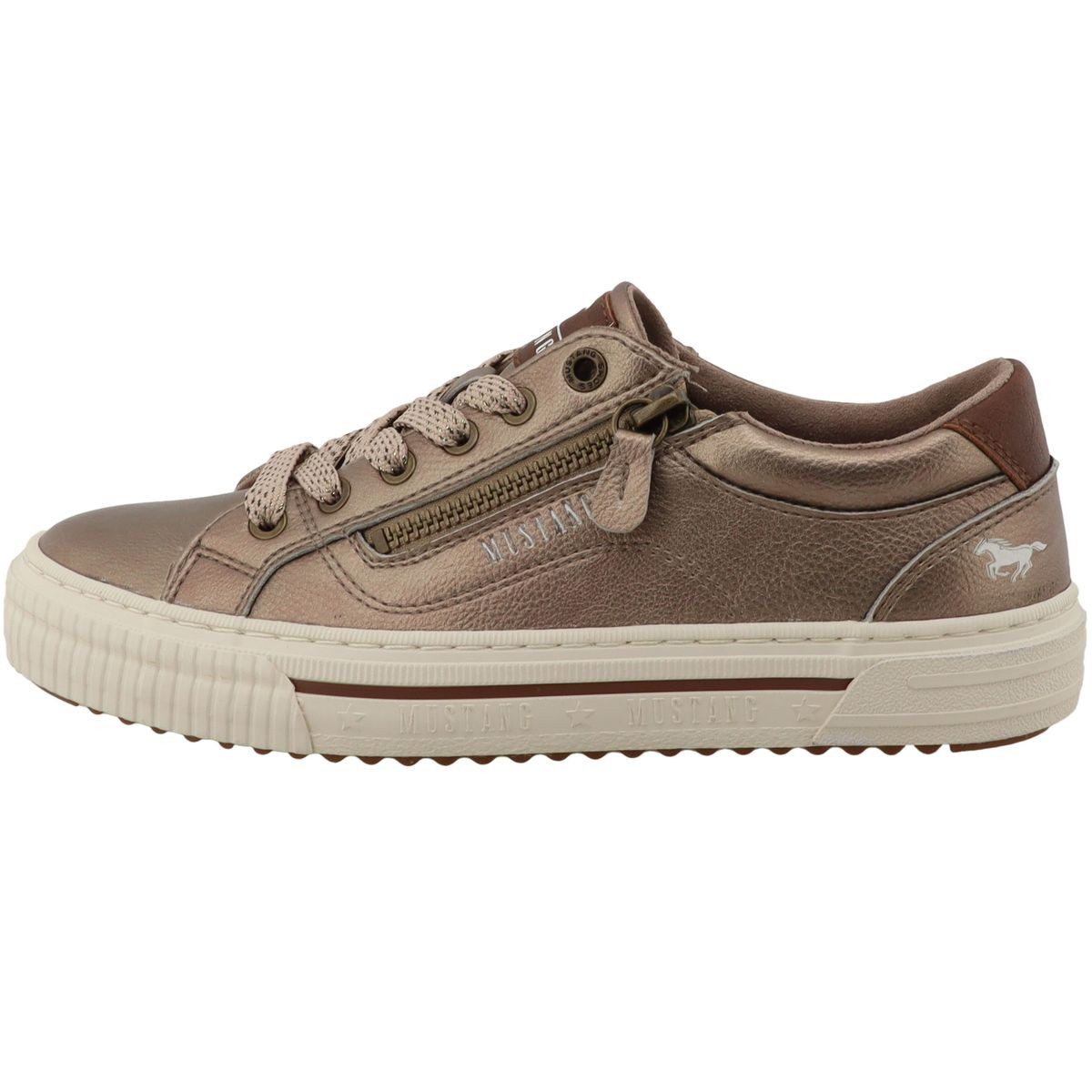 Mustang Shoes 15M0112011-gold Sneaker Lässiger Low-Sneaker mit praktischem Reißverschluss
