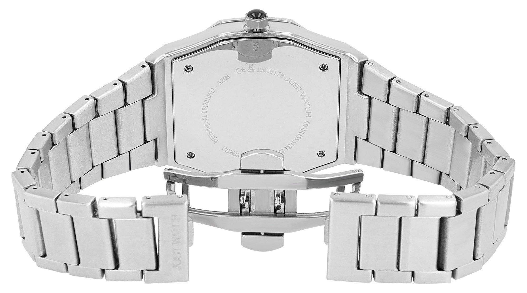 JUST WATCH Quarzuhr JW20178 markant, männlich, Edelstahl, 42 mm, kürzbar