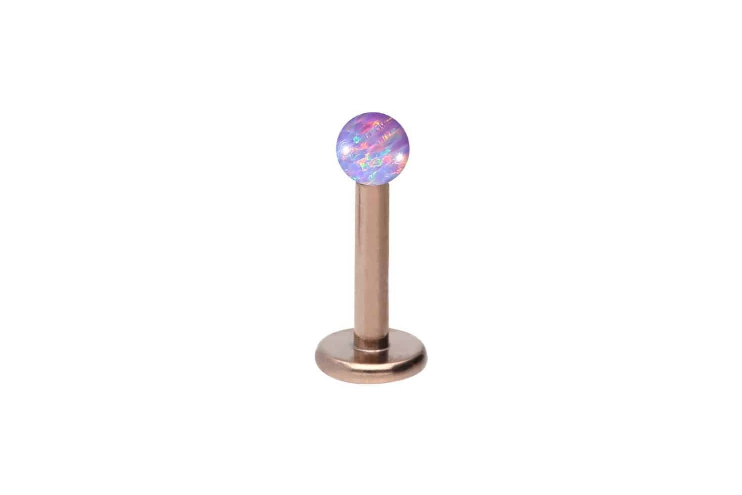 PIERCINGLINE Piercing-Set Chirurgenstahl Labret SYNTHETISCHER OPAL (Labrets, 1-tlg)