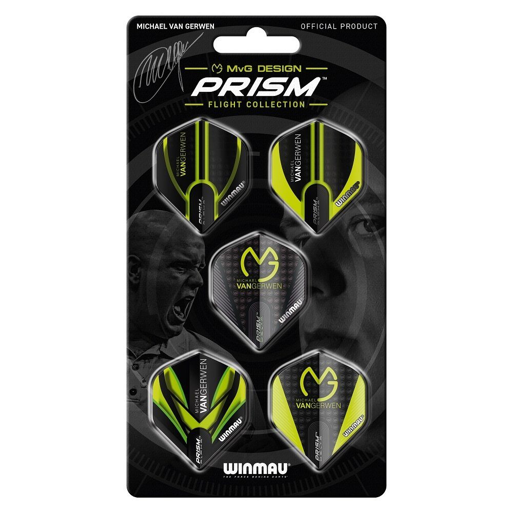 Winmau Dartpfeil Fly-Pack MvG Prism enthält je Fly-Designs mit Sets 3 unterschiedlichen 5 8122, Kollektion