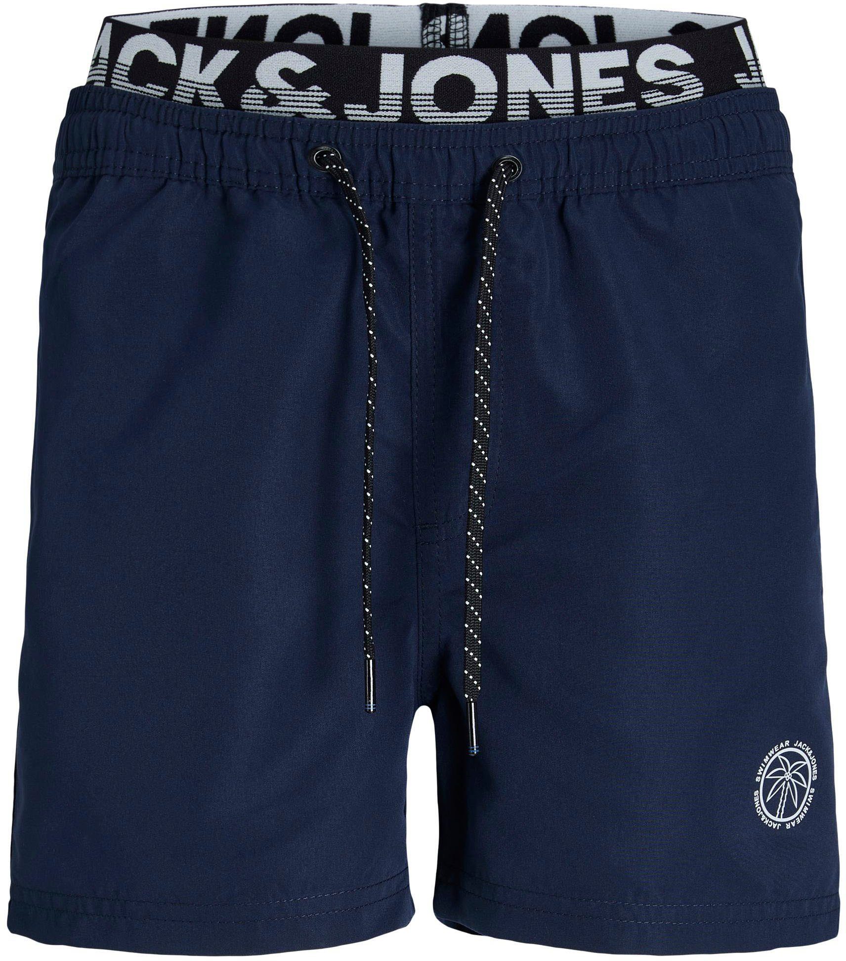 Jack & Jones Junior Badeshorts JPSTFIJI JJSWIM WB LY SN JNR Navy Blazer | Badeshorts