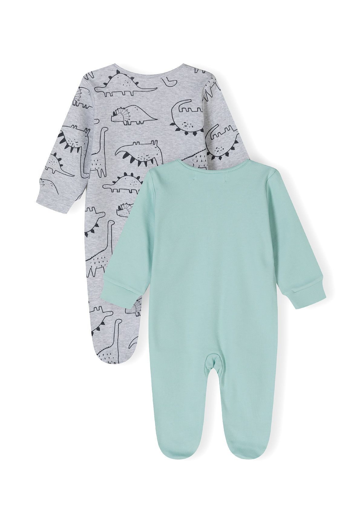 MINOTI Schlafoverall Schlafnzüge mit Print, für Jungen (2-er Pack) Druckknöpfe im Schritt