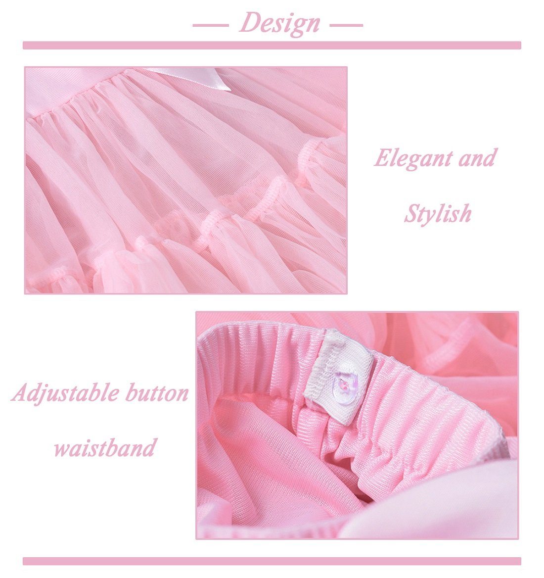 DEBAIJIA Meshrock Baby Kinder Mädchen Rock Niedliche Tutu Röckchen