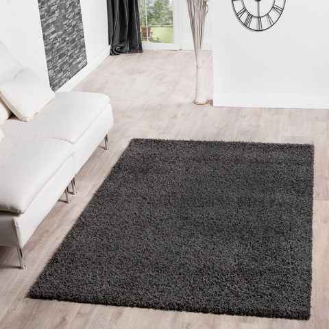 Hochflor-Teppich Shaggy Teppich Hochflor Langflor Teppiche Wohnzimmer Preishammer, TT Home, rechteckig, Höhe: 34 mm